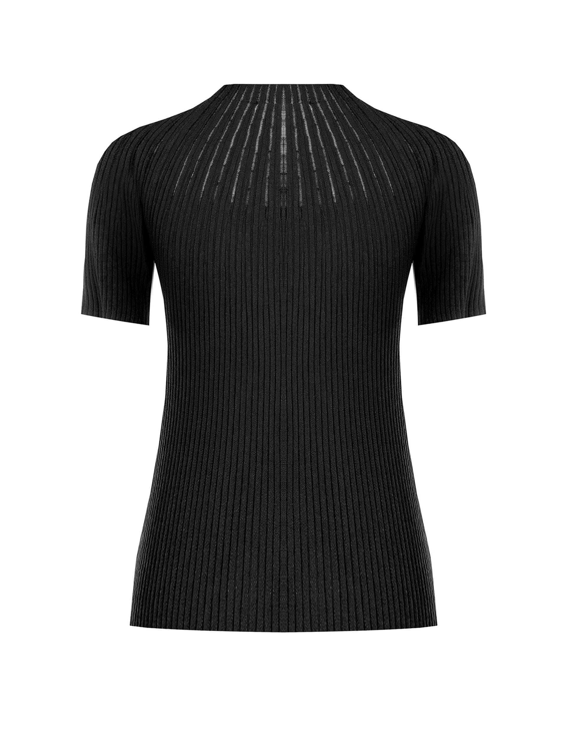 Maglione Aderente A Coste Con Righe In Tulle Rinascimento
