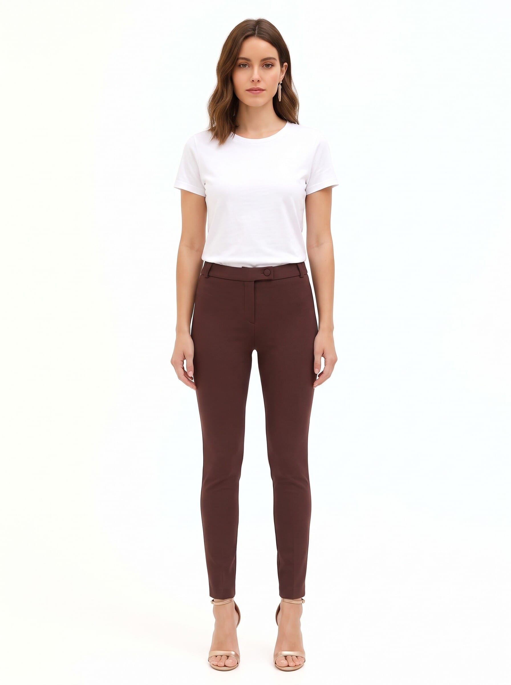Pantaloni Skinny In Scuba Crepe Rinascimento