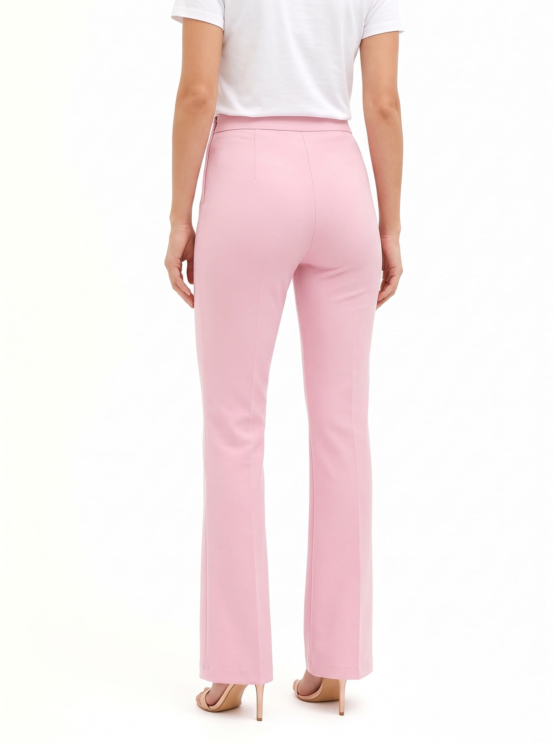 Rinascimento Flared Trousers in Technical Fabric with Side Zip