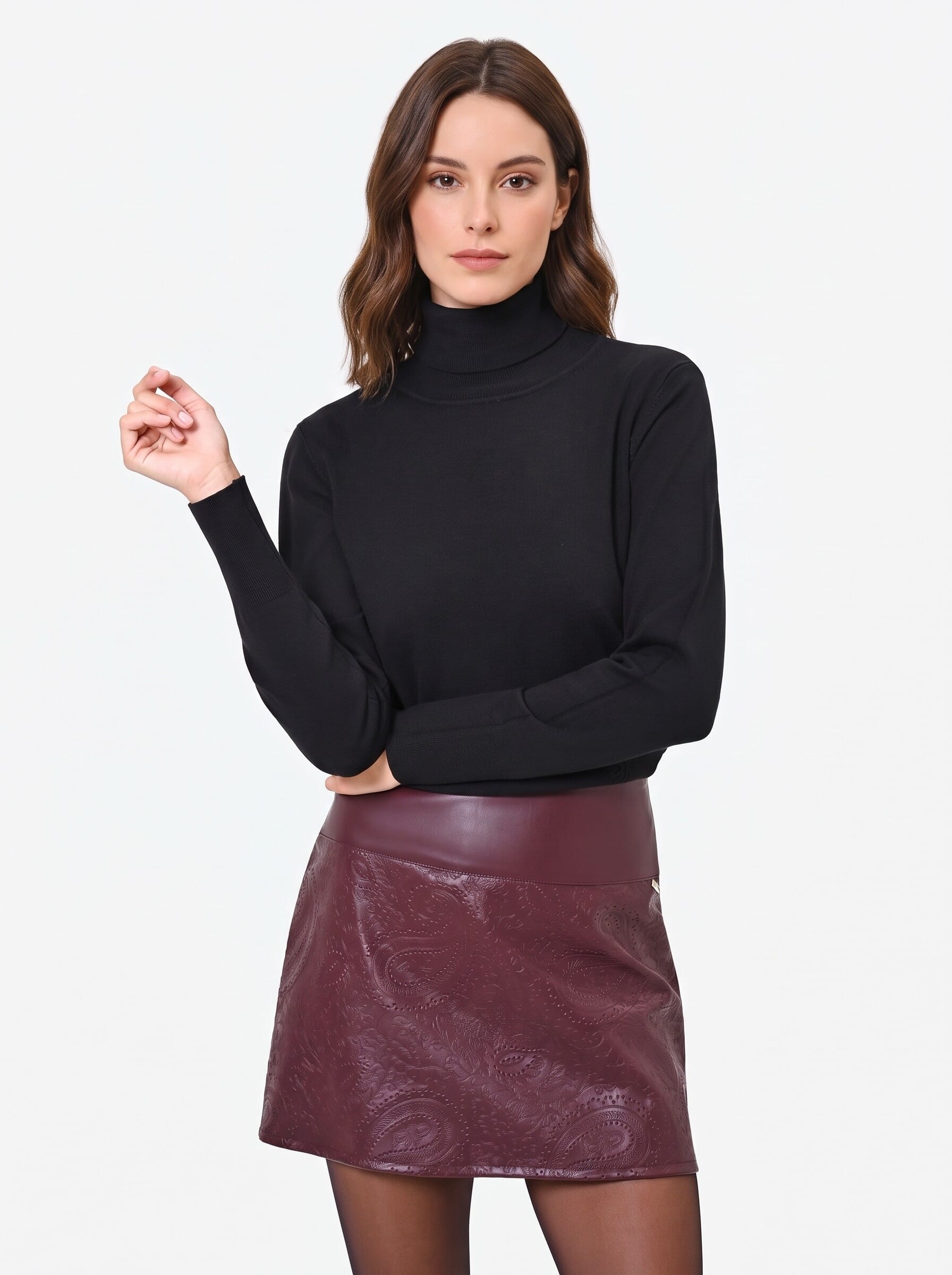 Pull à col roulé avec logo « RR » brodé « Rinascimento »
