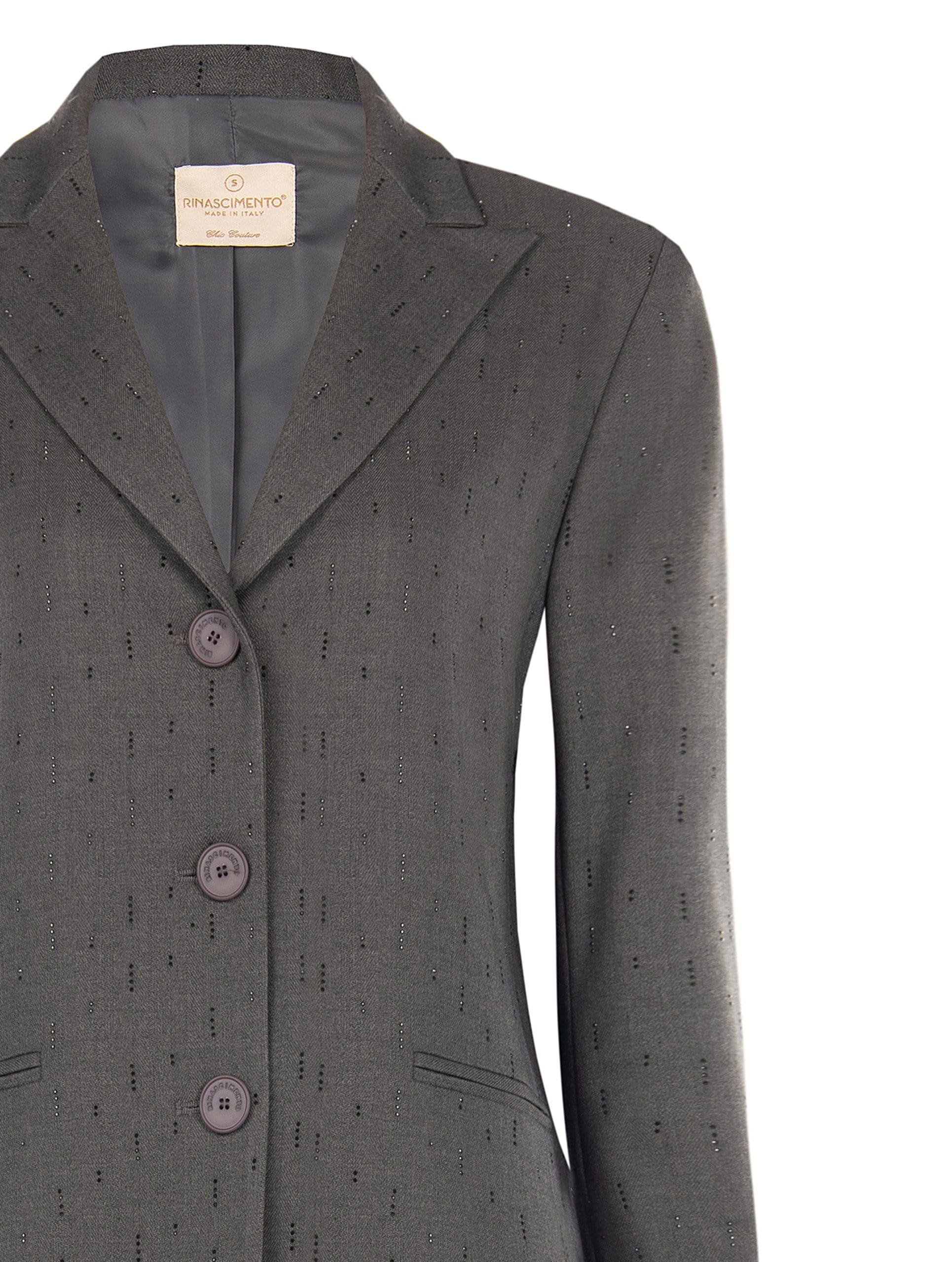 Veste blazer en polyviscose avec strass « Rinascimento »