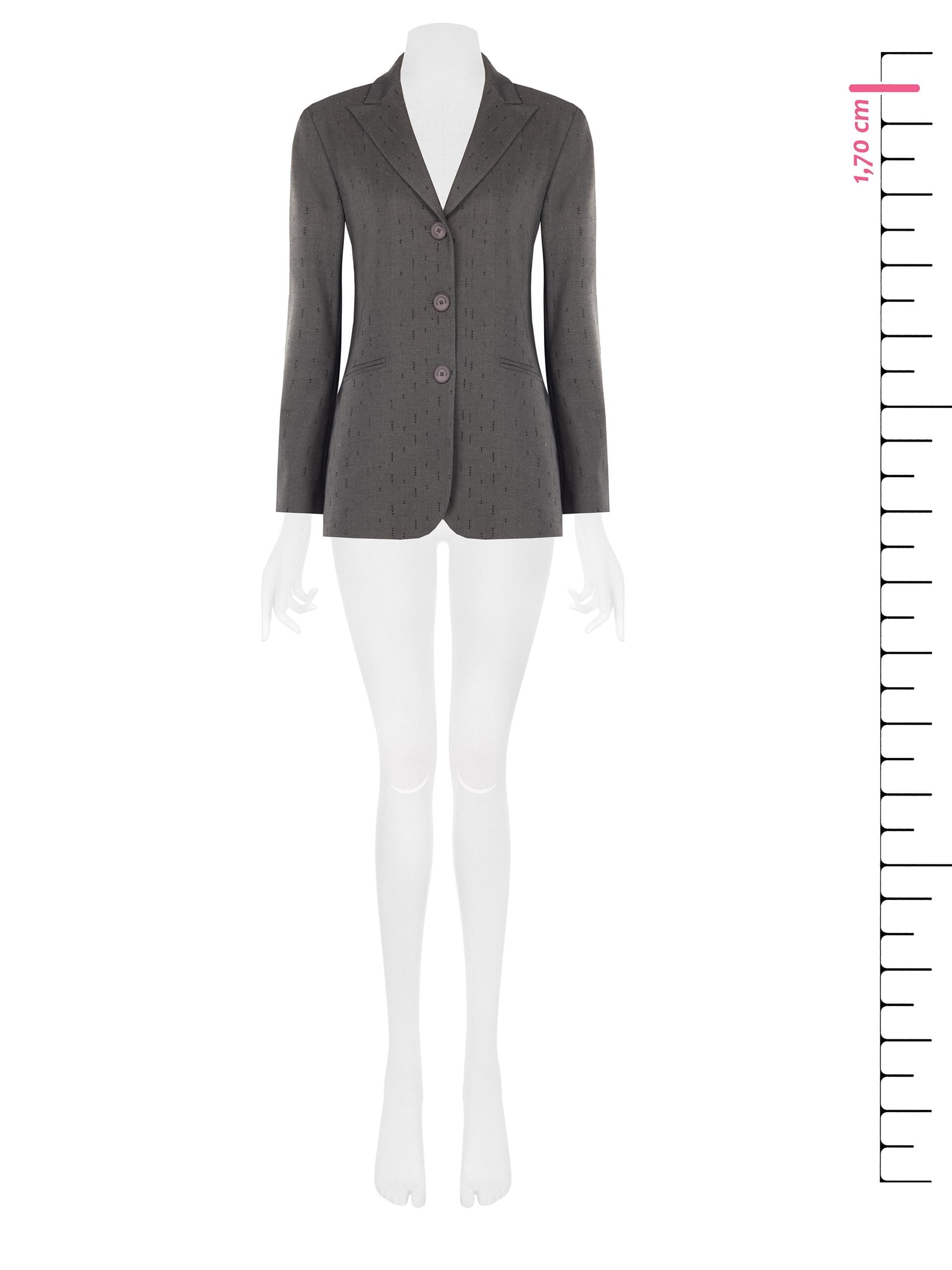 Veste blazer en polyviscose avec strass « Rinascimento »