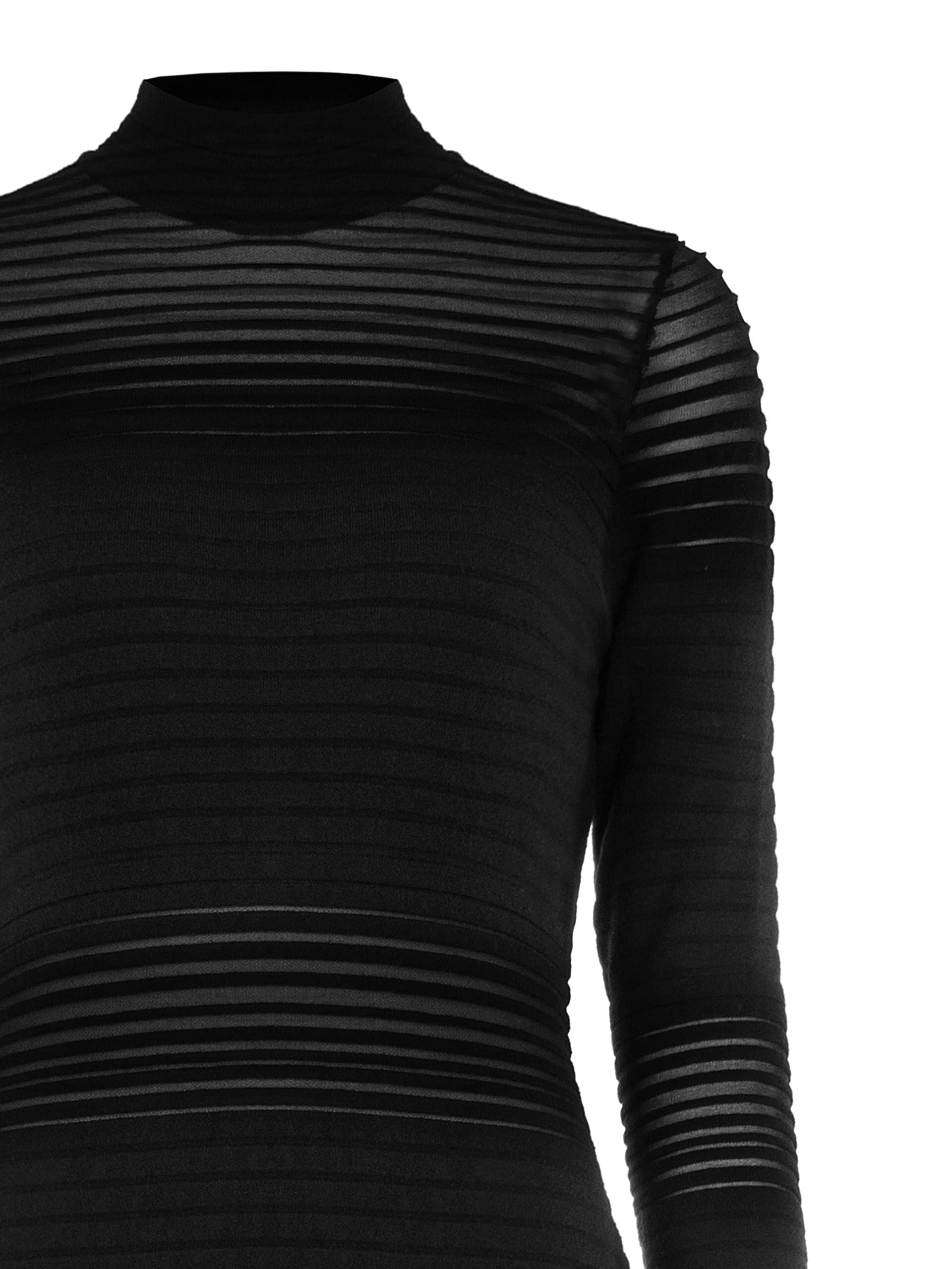 Abito A Tubino In Maglia A Righe In Tulle Trasparente Rinascimento