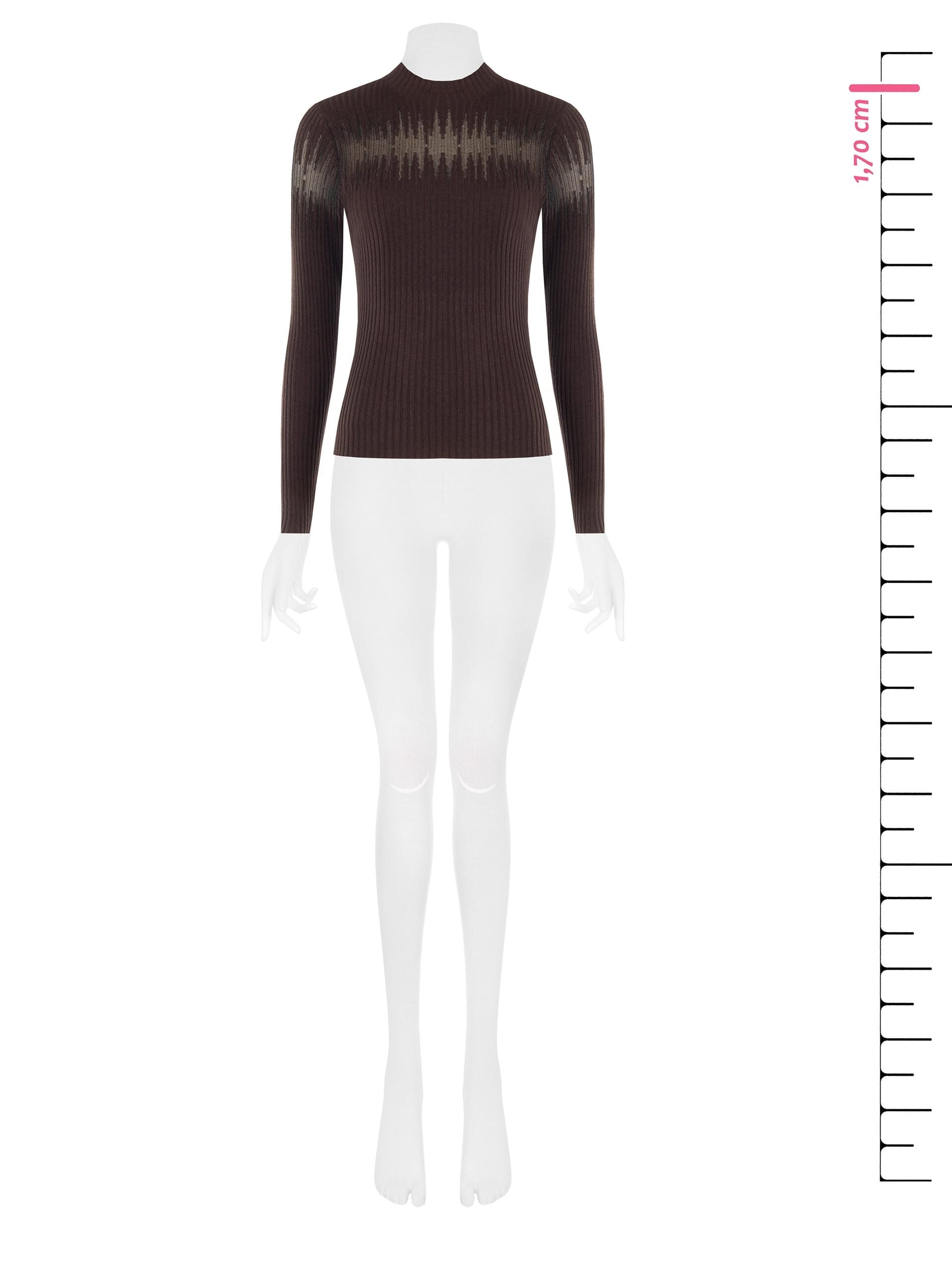Maglione Aderente A Coste Con Inserti In Tulle Rinascimento