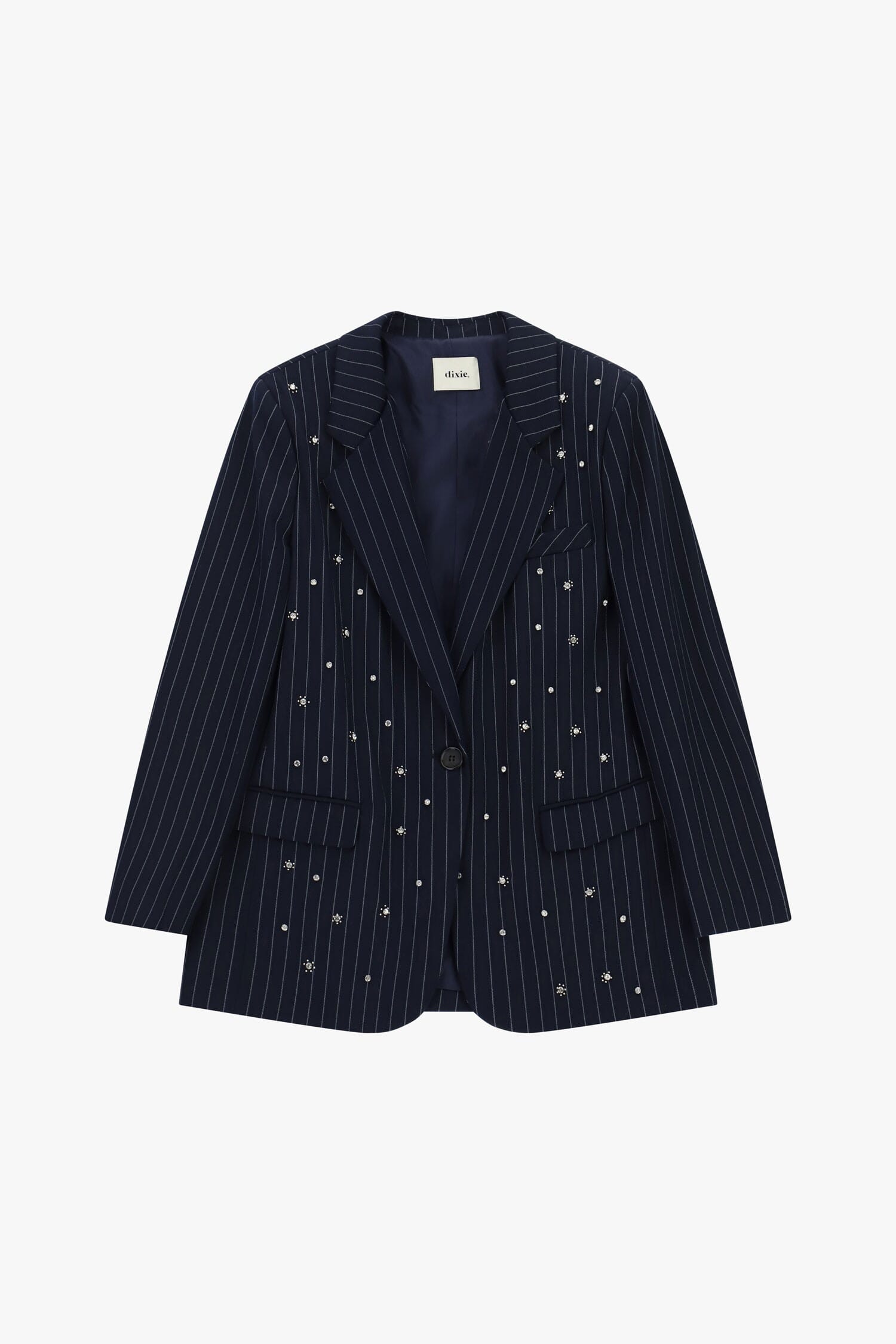 Blazer A Righe Con Applicazioni Gioiello E Tasche Dixie