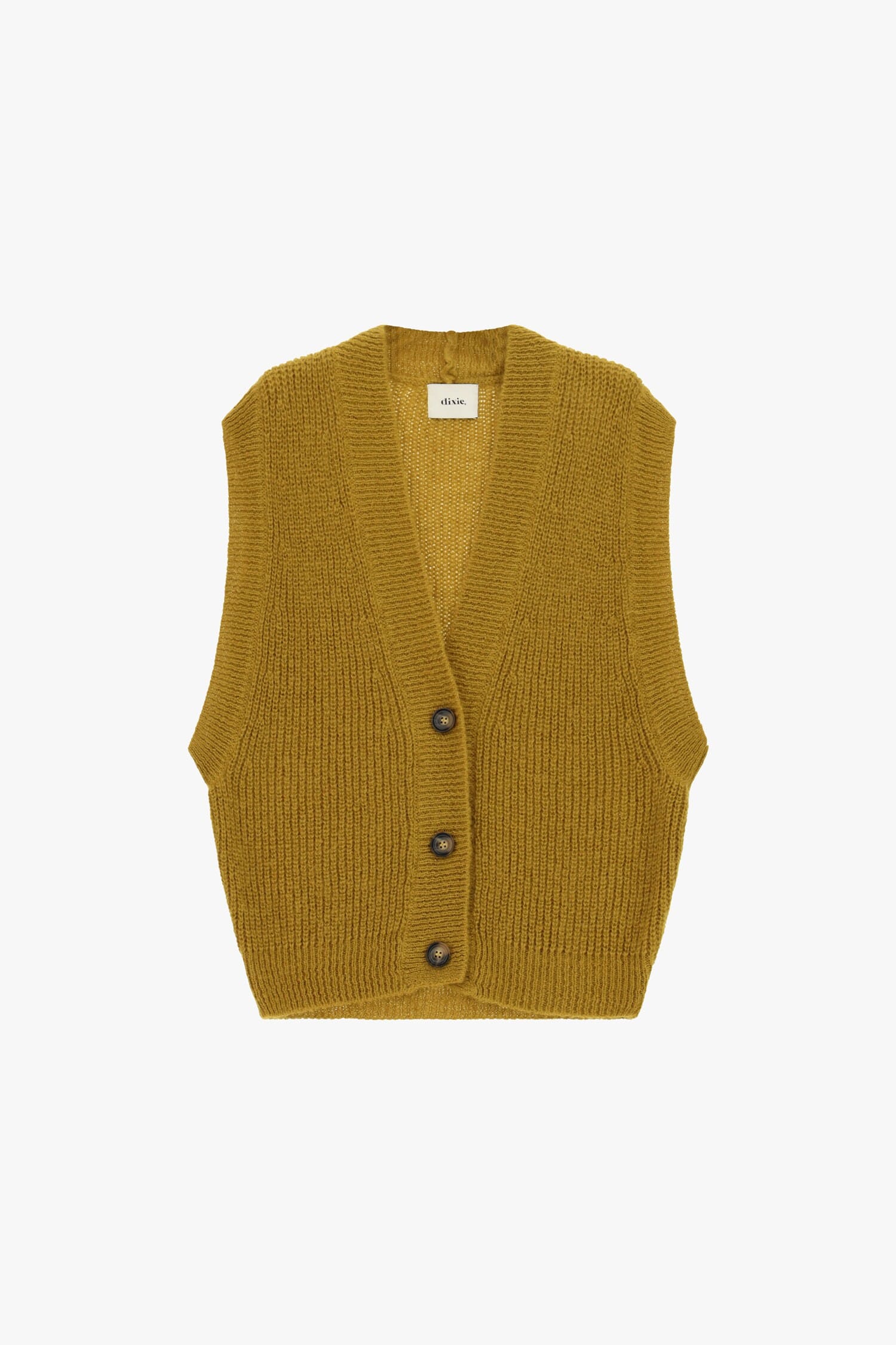 Gilet A Costine Con Scollo A V E Bottoni Dixie