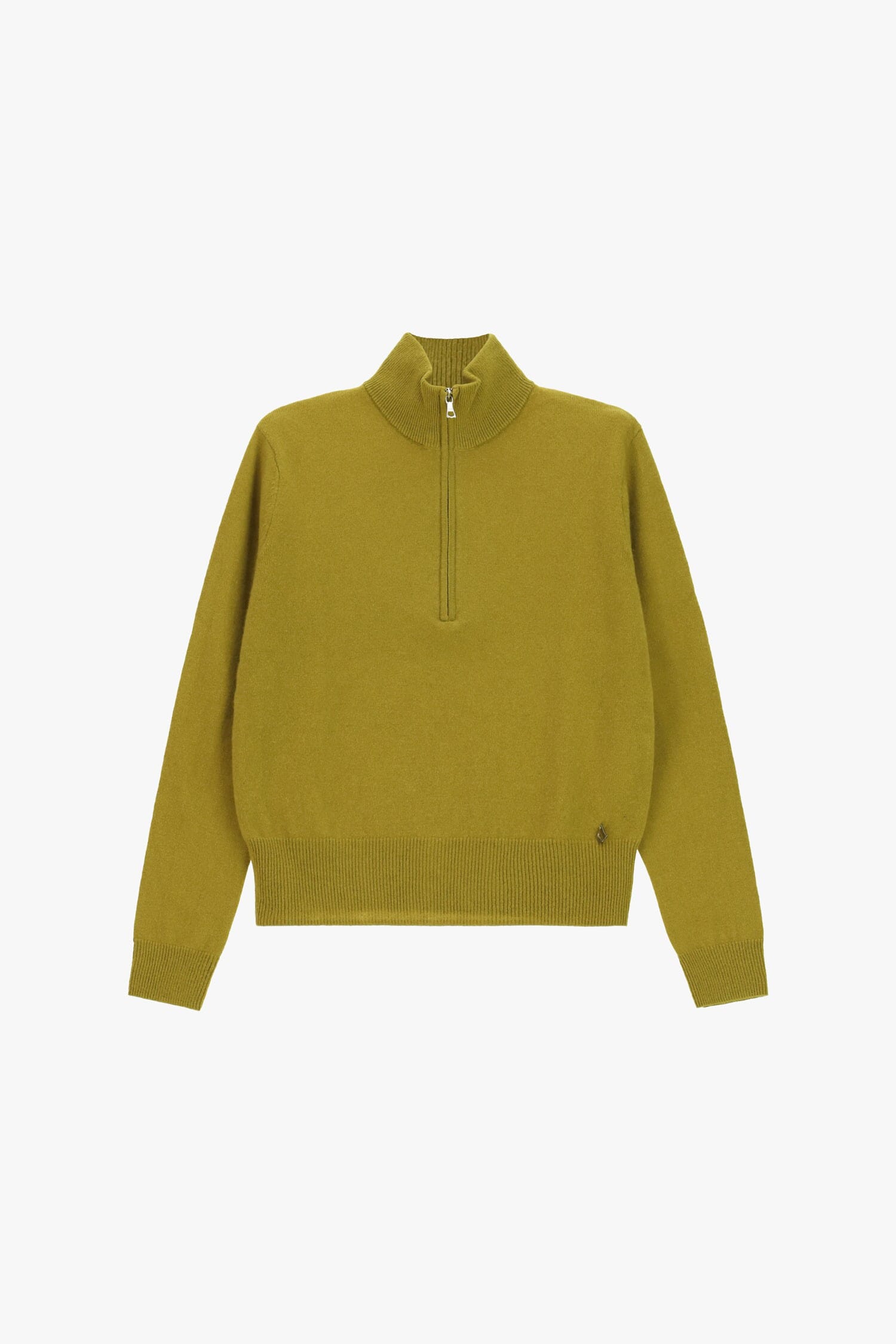 Maglione Girocollo Con Mezza Zip E Orlo A Coste Dixie