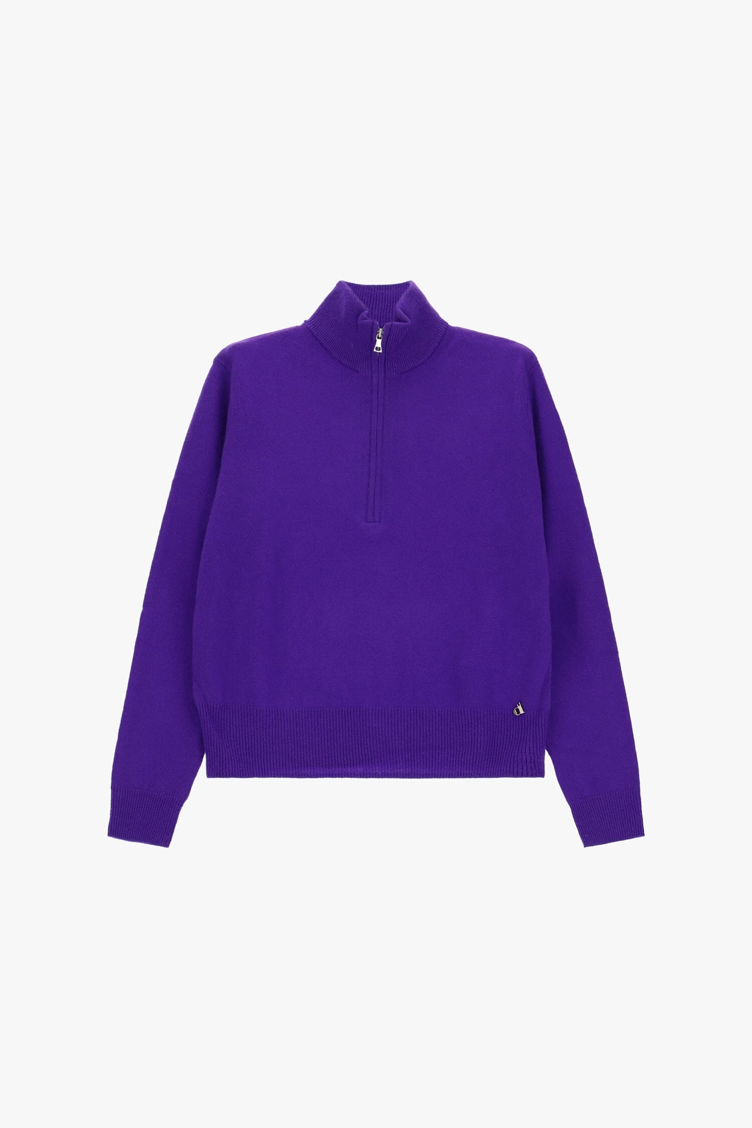 Maglione Girocollo Con Mezza Zip E Orlo A Coste Dixie