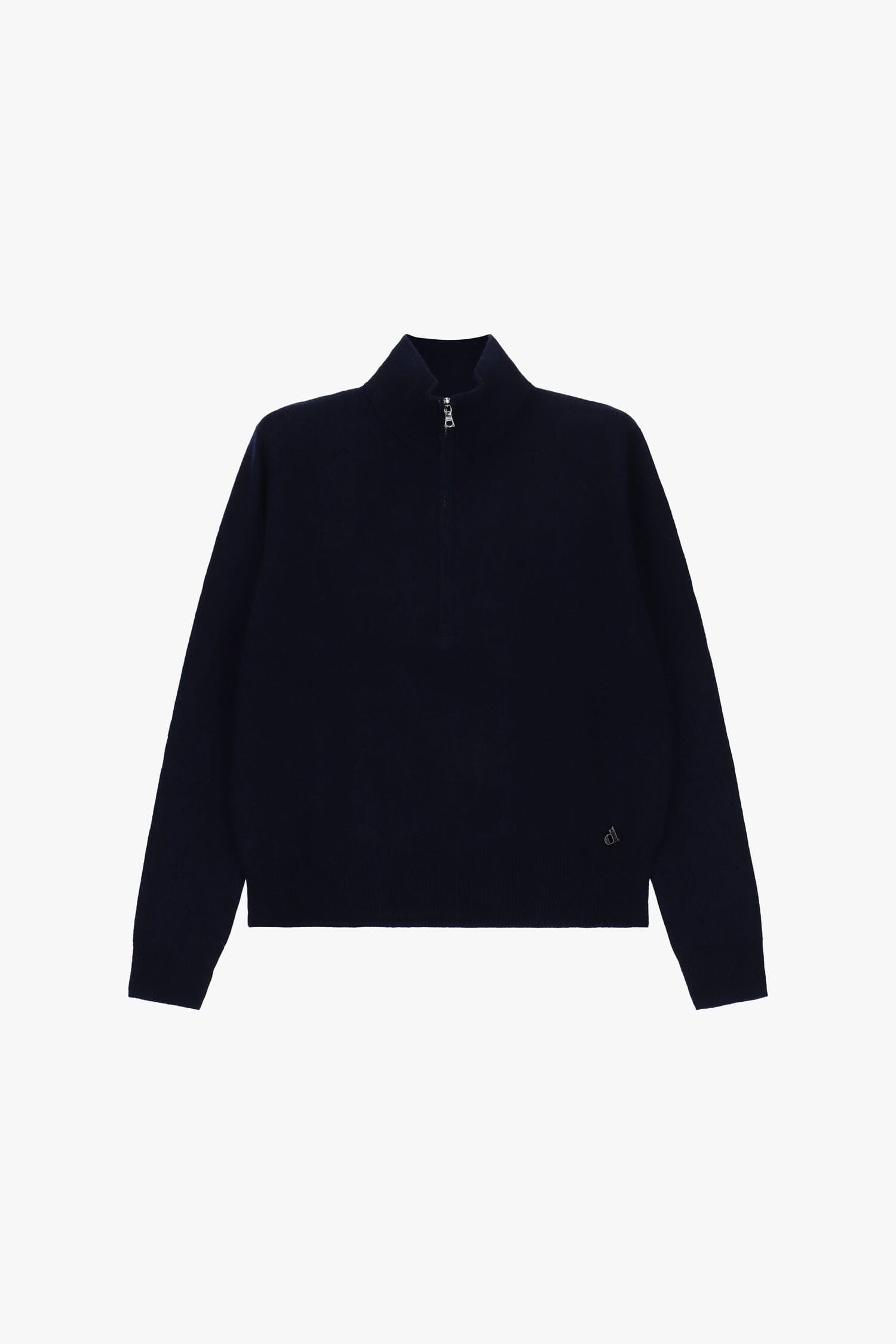Maglione Girocollo Con Mezza Zip E Orlo A Coste Dixie