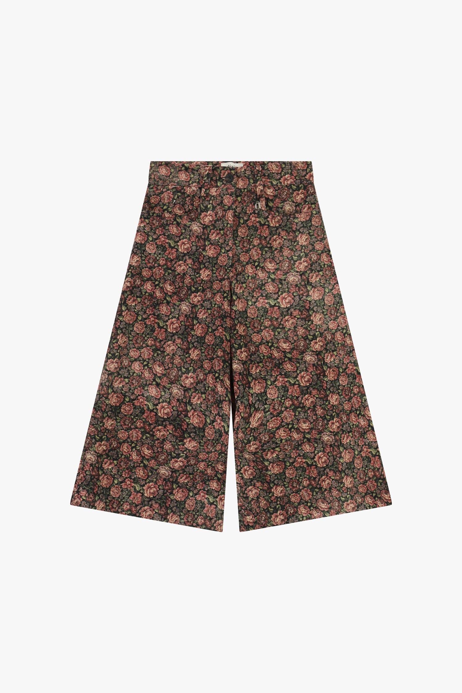 Pantaloni Palazzo Fantasia Floreale Vita Alta Dixie