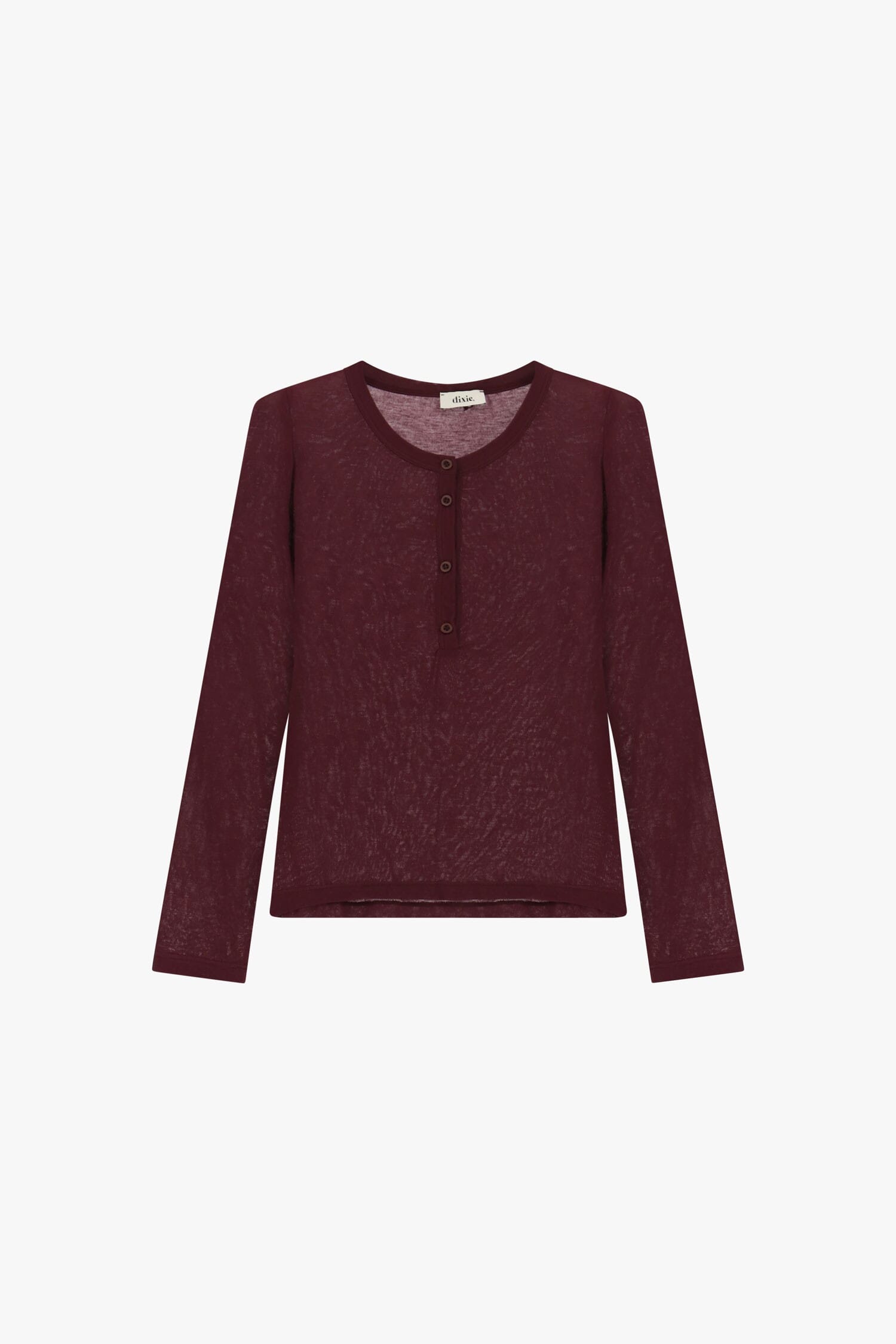 Maglia A Manica Lunga Con Scollo Tondo E Bottoni Dixie