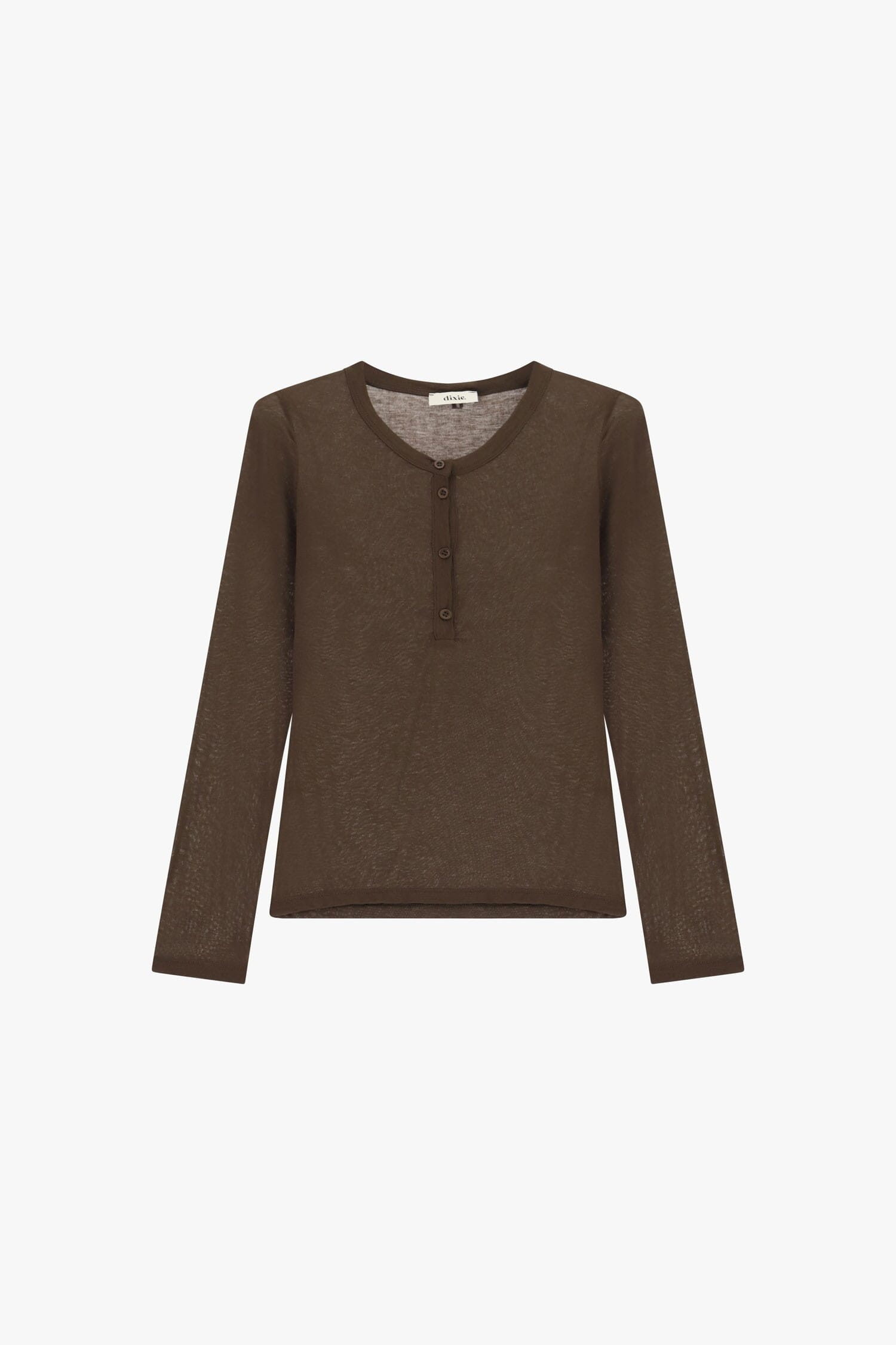 Maglia A Manica Lunga Con Scollo Tondo E Bottoni Dixie