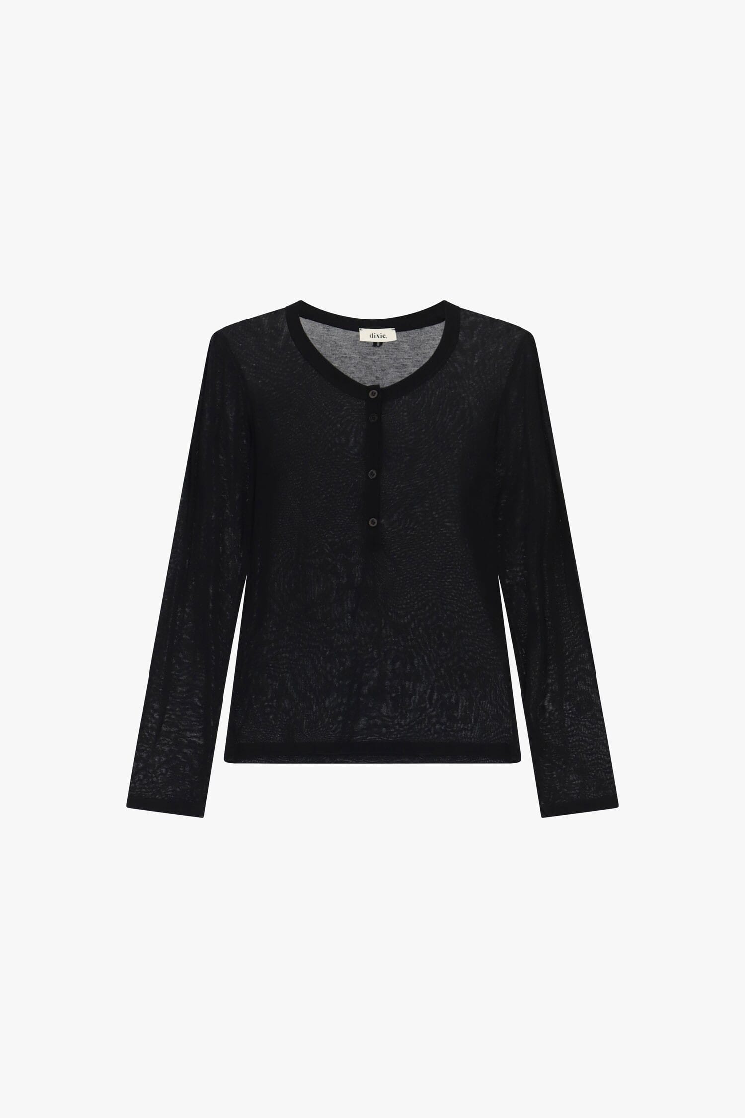 Maglia A Manica Lunga Con Scollo Tondo E Bottoni Dixie