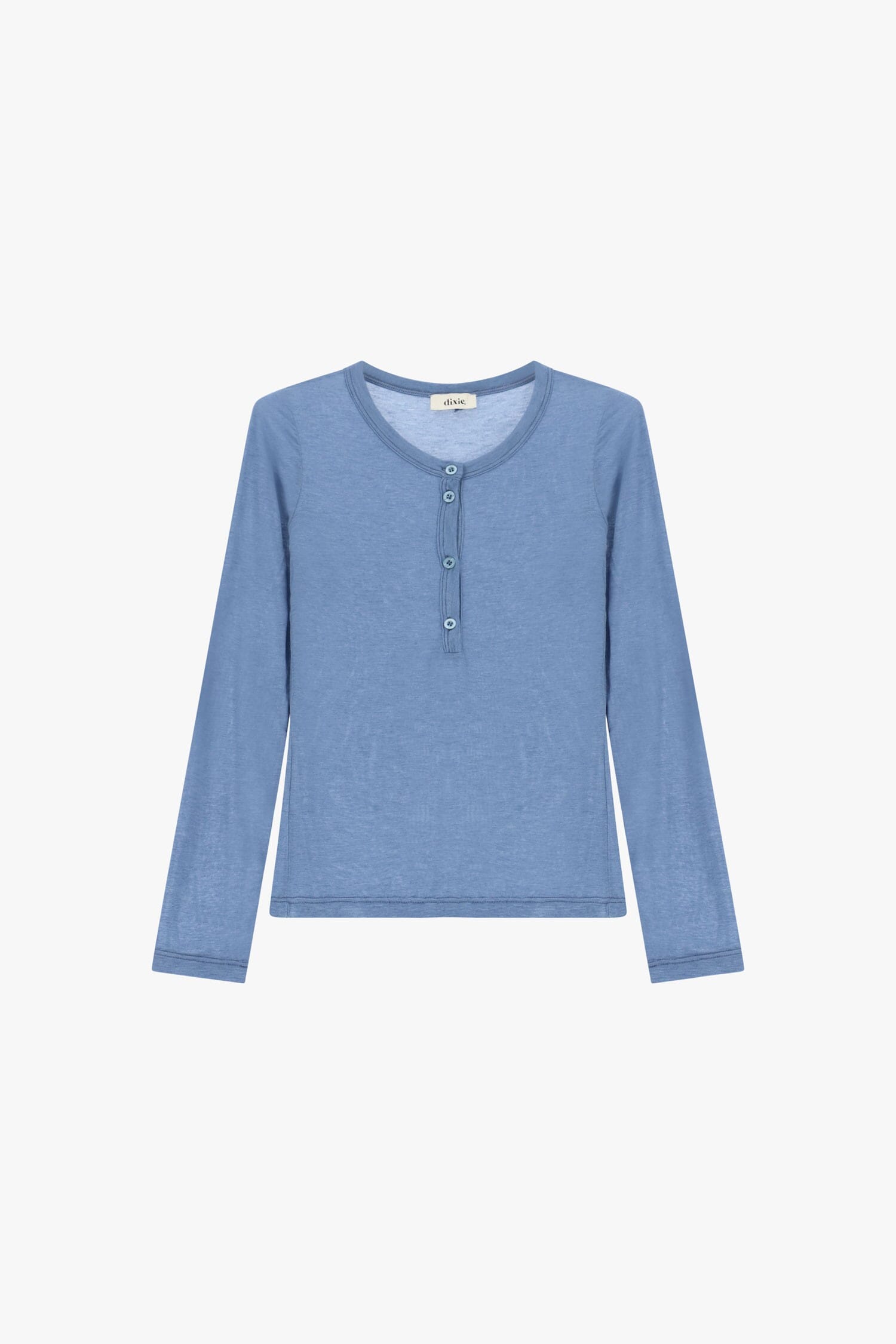 Maglia A Manica Lunga Con Scollo Tondo E Bottoni Dixie