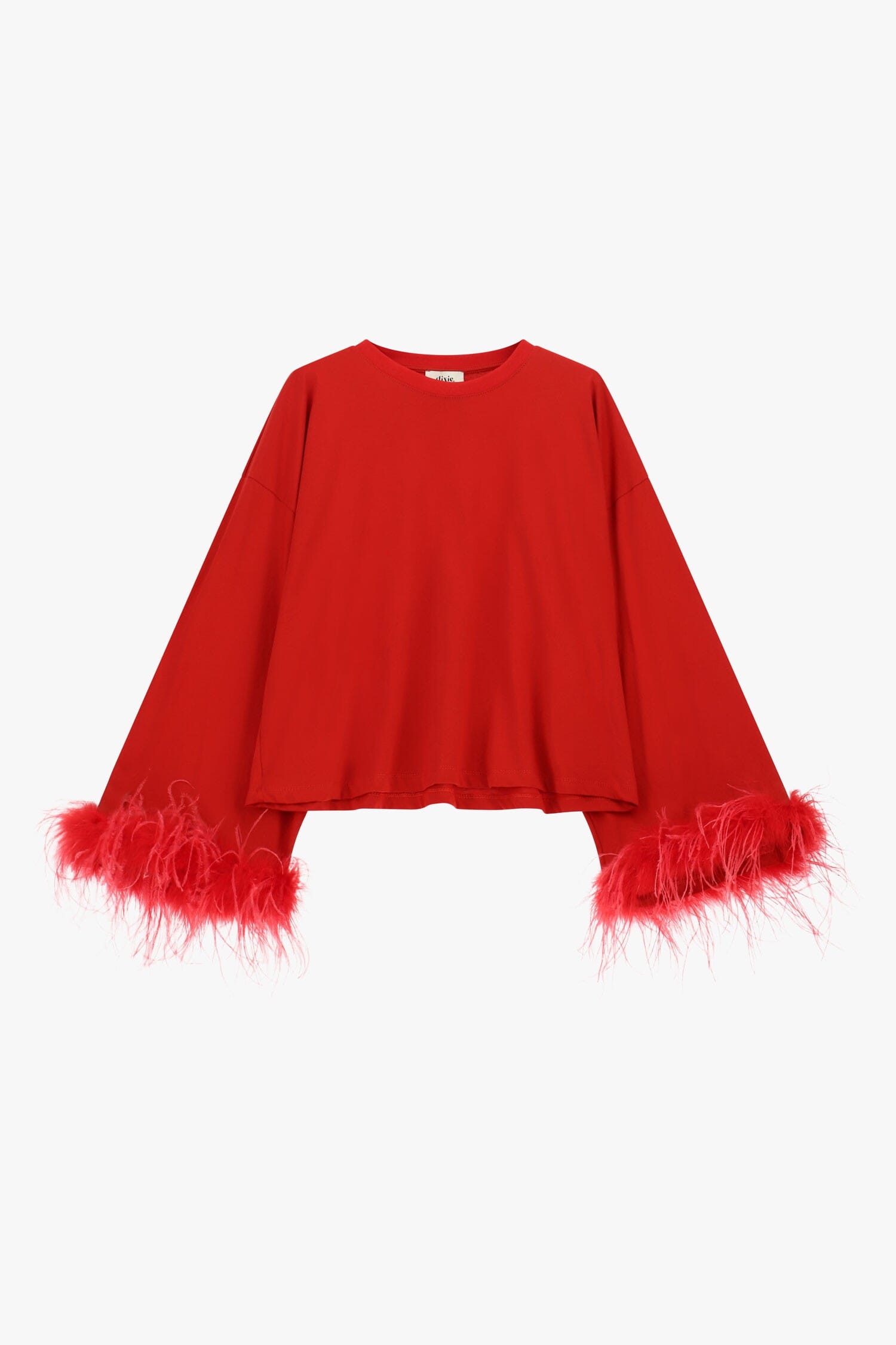 Maglia A Maniche Lunghe Con Polsini In Piume Dixie