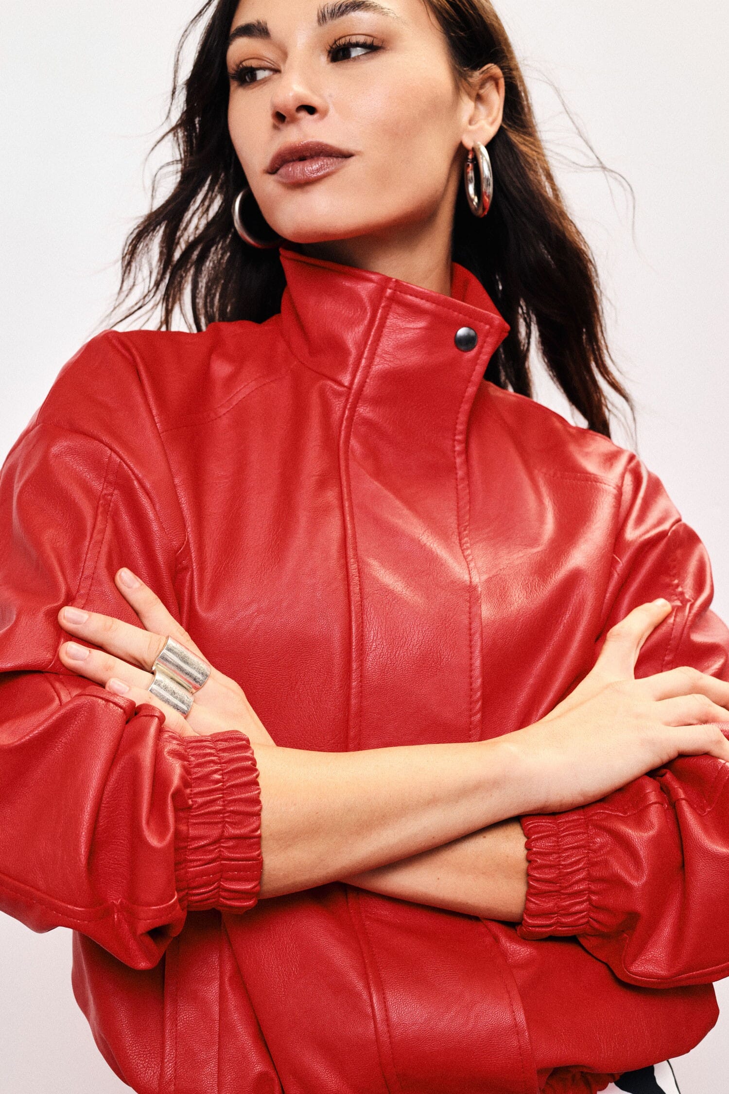 Bomber Con Collo Alto E Fondo Elasticizzato Dixie