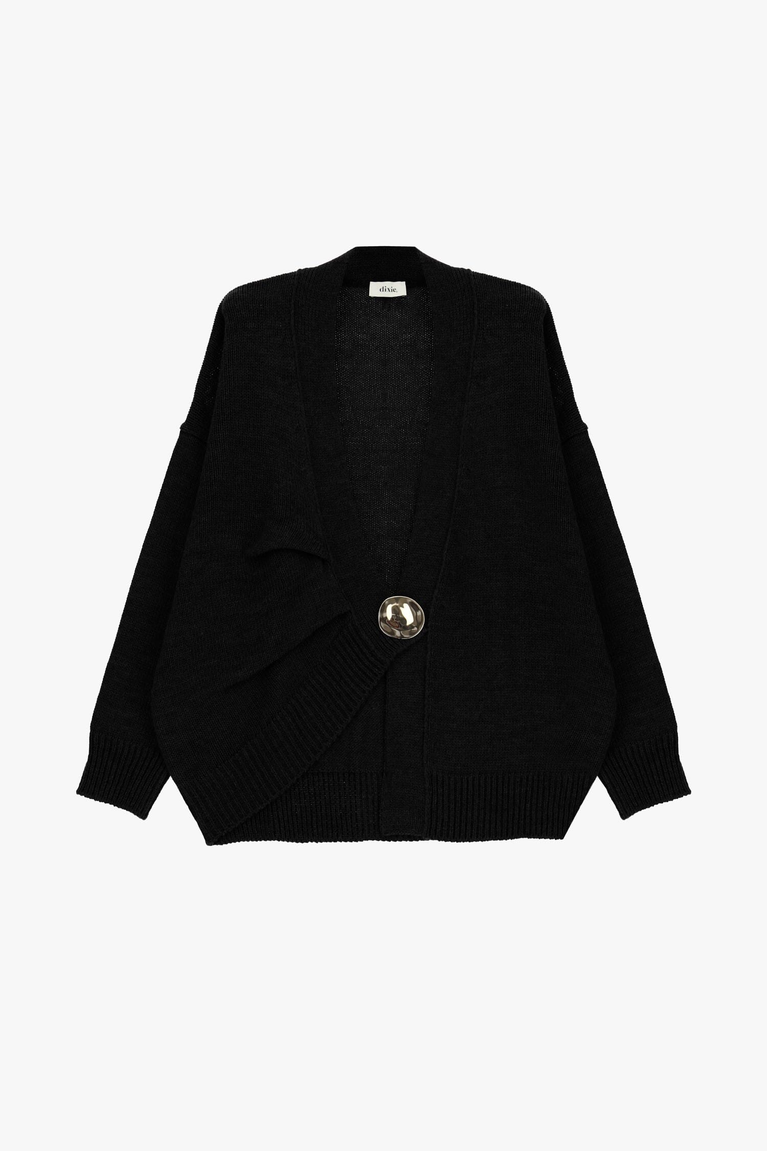 Cardigan Con Maxi Bottone E Spalle Scese Dixie