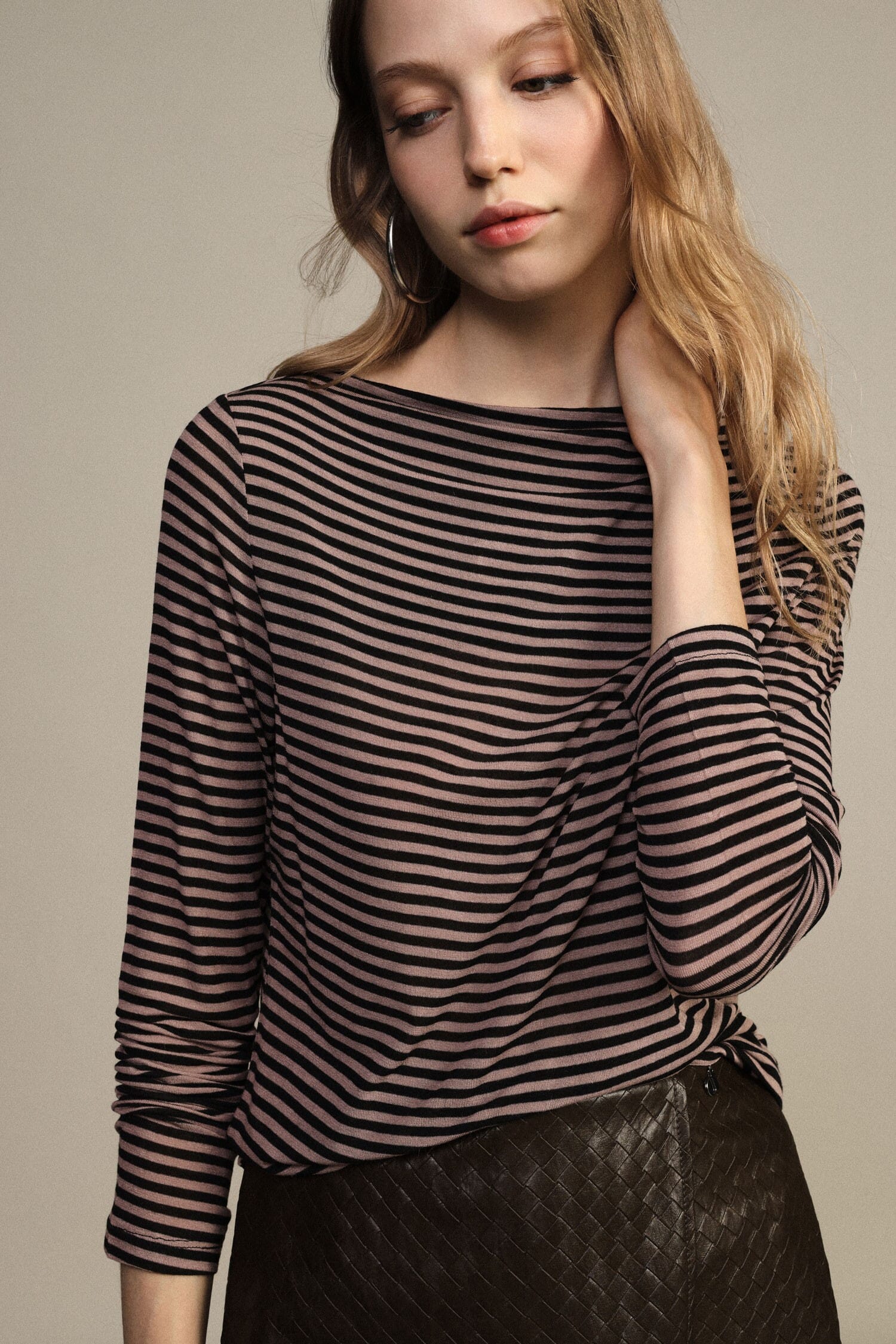 T-Shirt A Righe Con Maniche Lunghe Regular-Fit Dixie