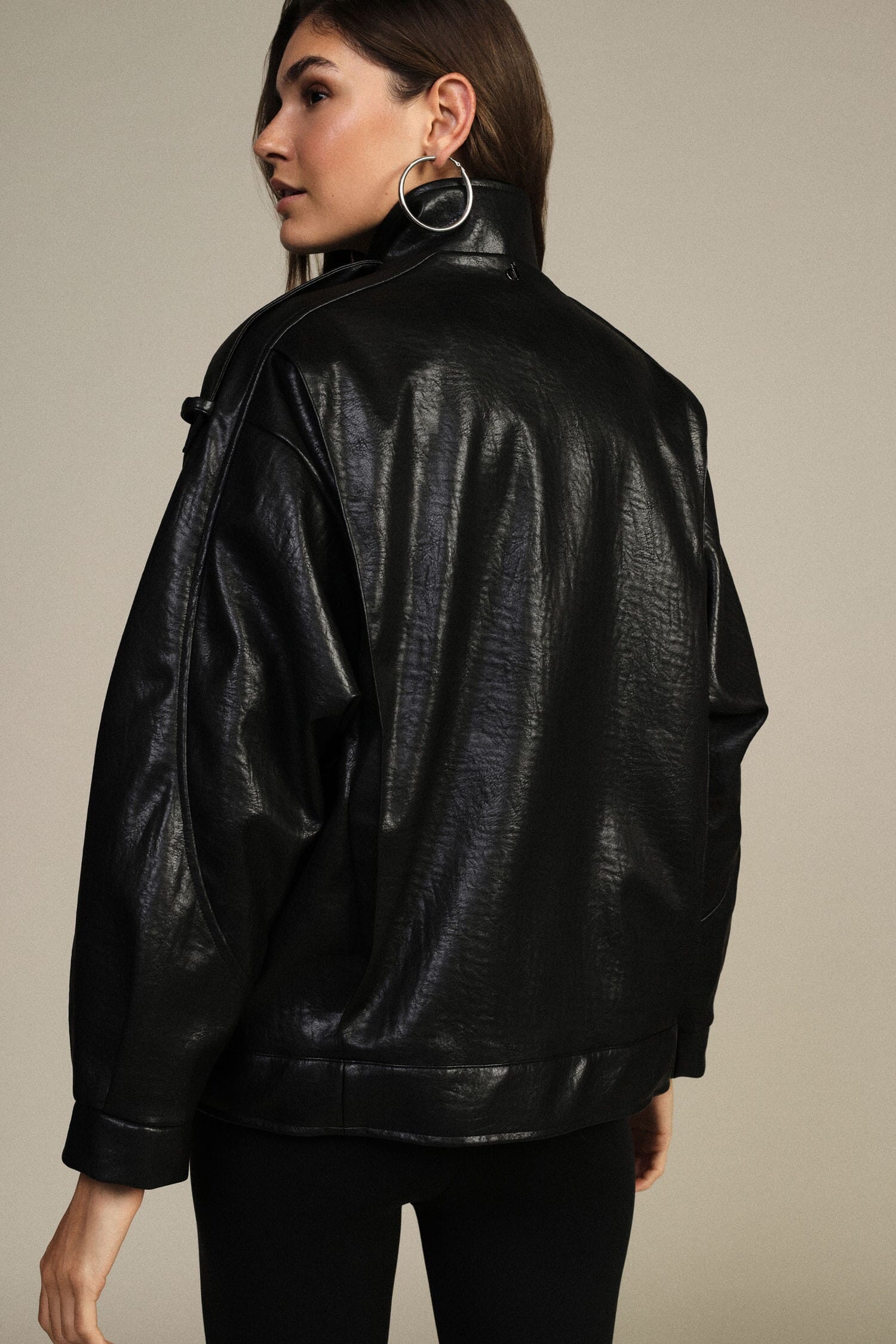Giacca In Stile Biker Con Bottoni Automatici Dixie