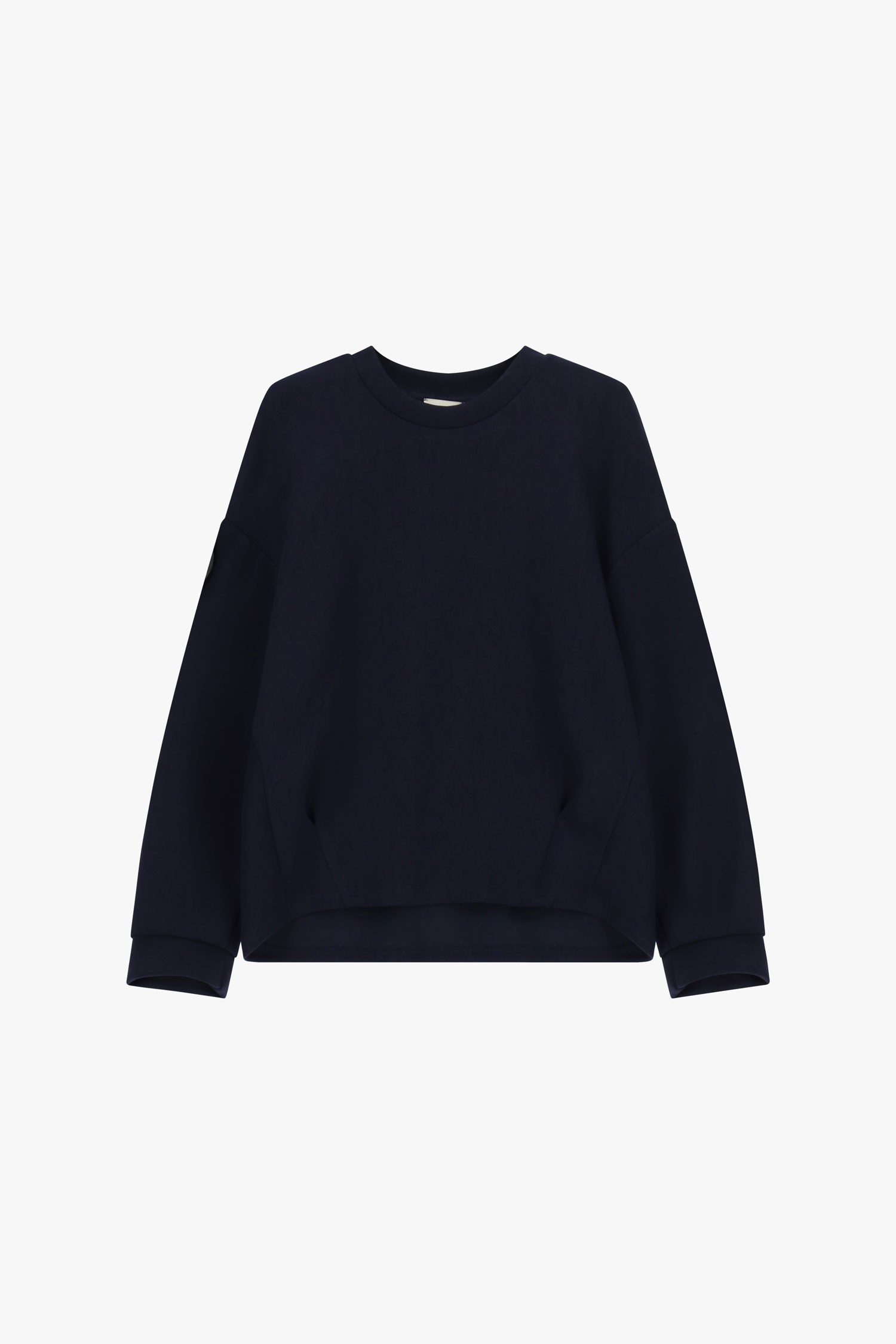 Dixie Crew-neck Sweatshirt with Wide Sleeves and Rounded Hem