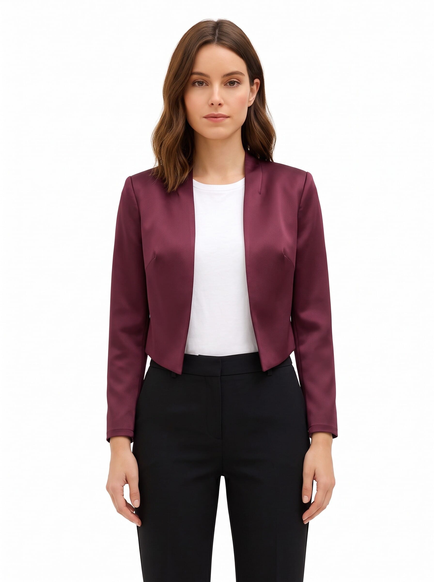 Bolero Coprispalle In Raso Con Retro Dal Taglio A Smoking Rinascimento