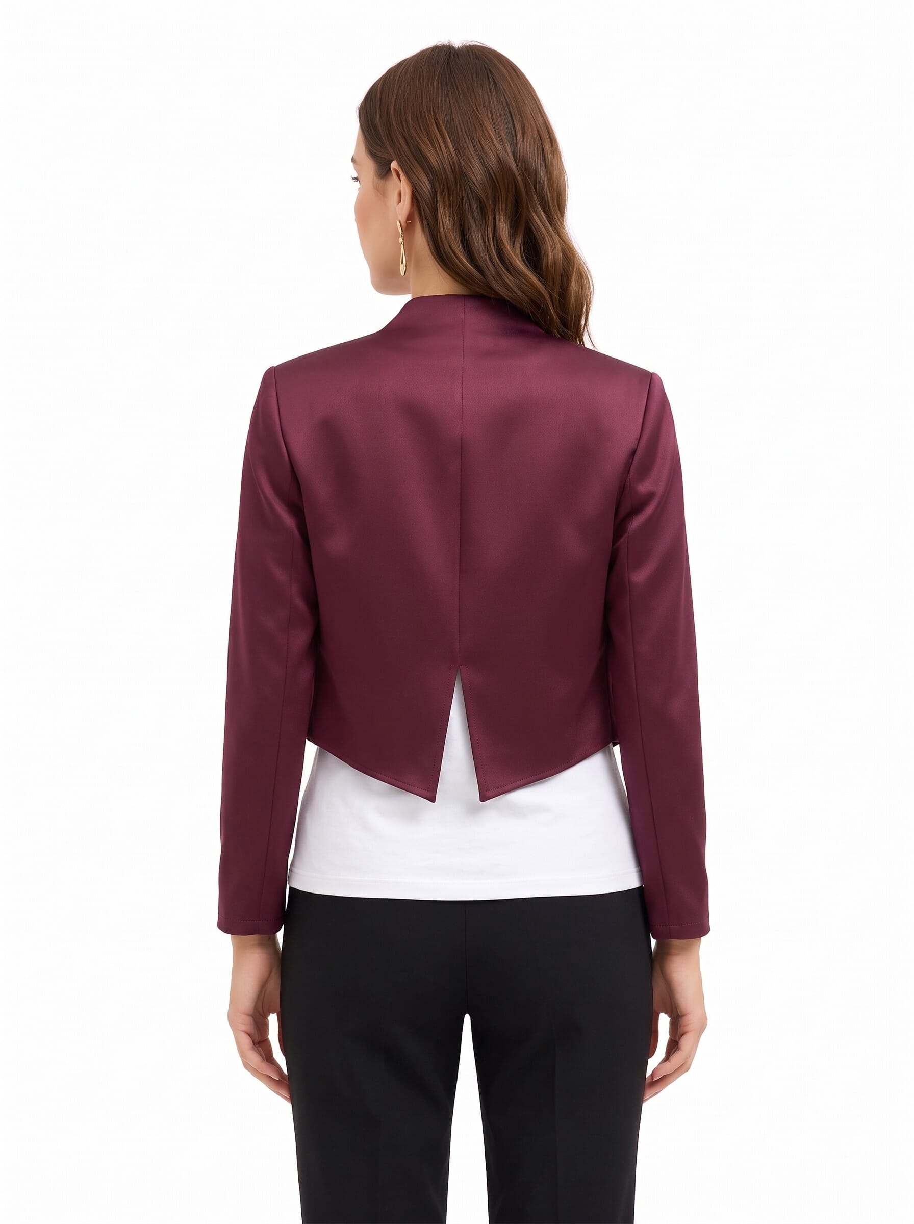 Bolero Coprispalle In Raso Con Retro Dal Taglio A Smoking Rinascimento