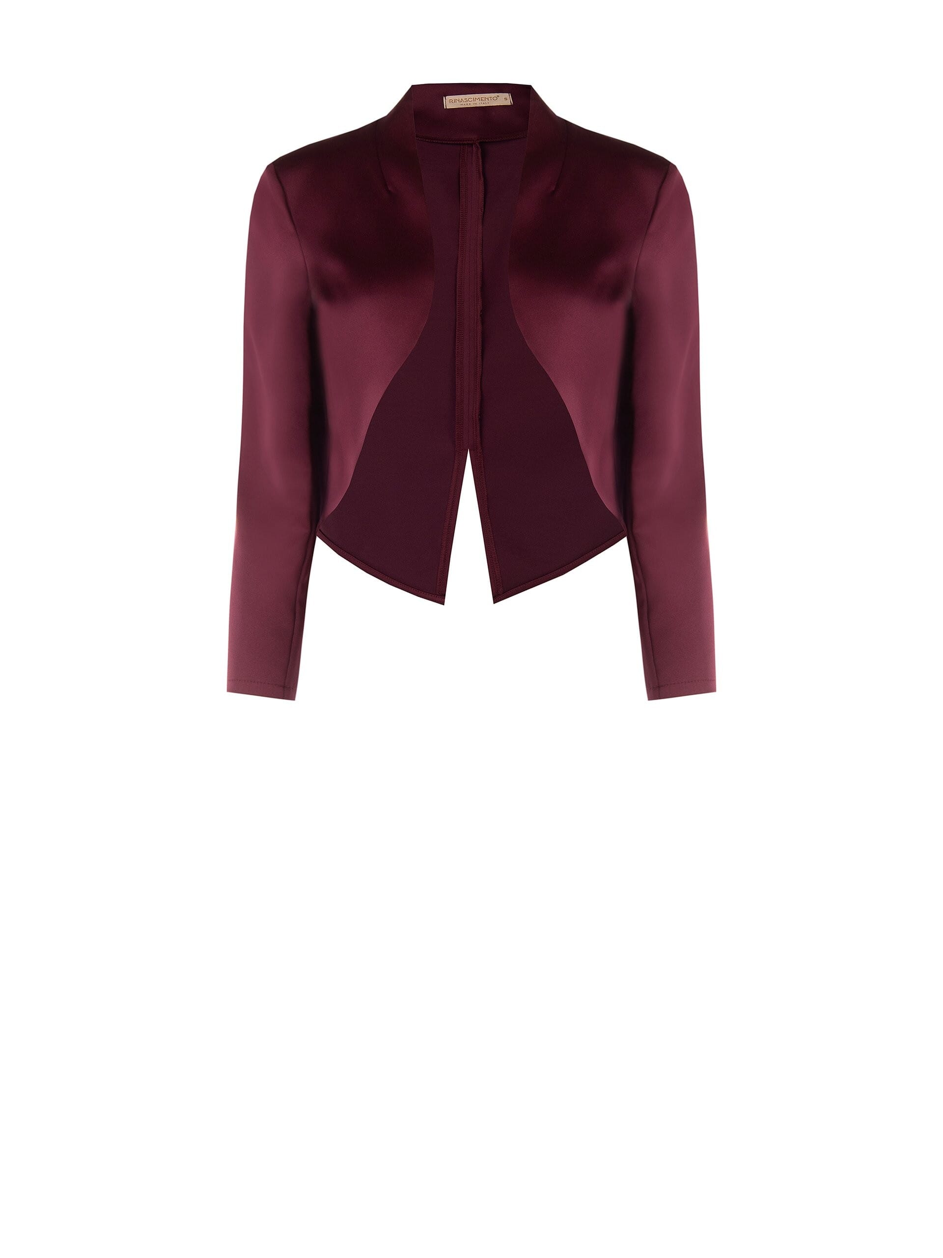 Bolero Coprispalle In Raso Con Retro Dal Taglio A Smoking Rinascimento