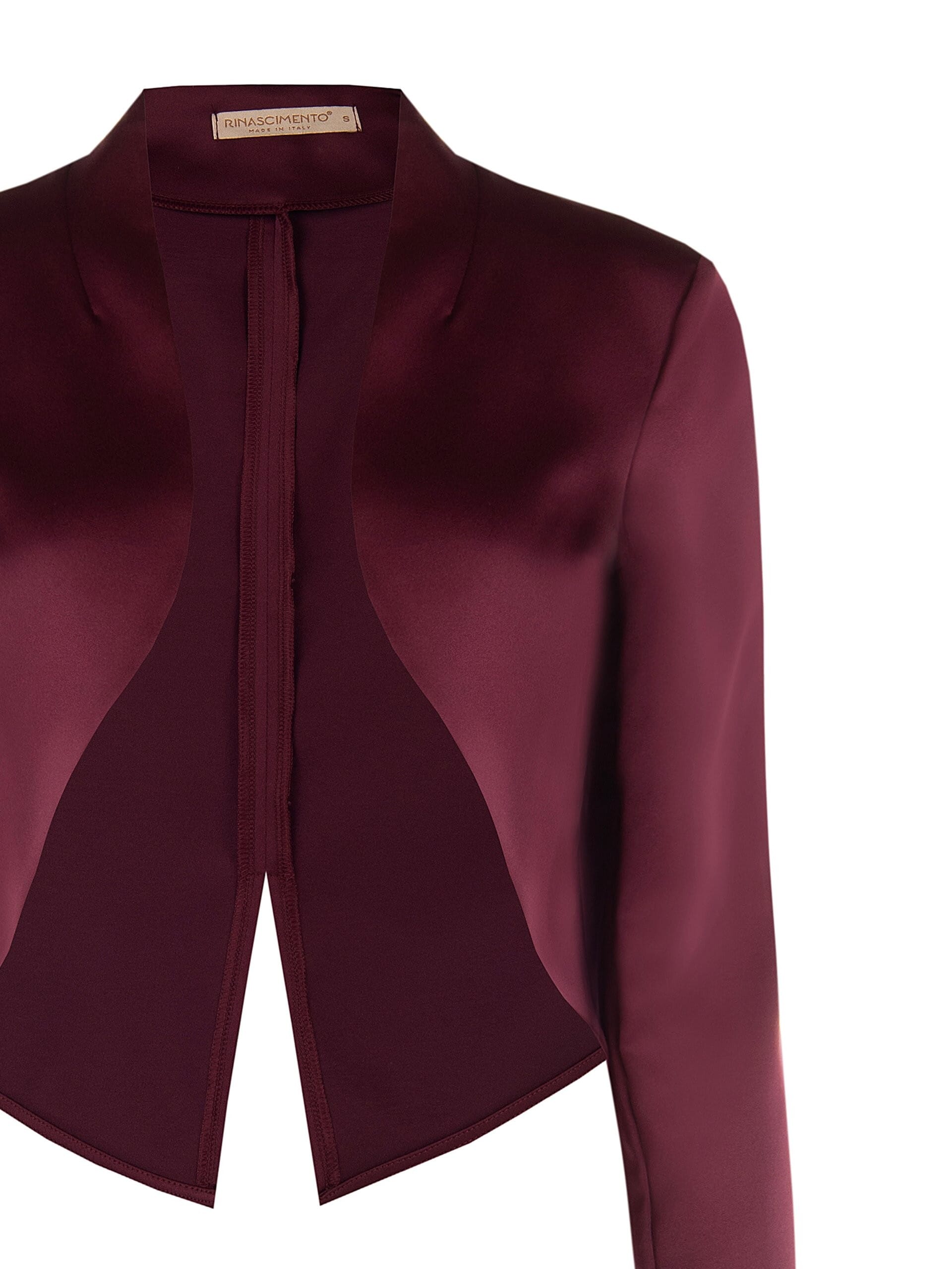 Bolero Coprispalle In Raso Con Retro Dal Taglio A Smoking Rinascimento