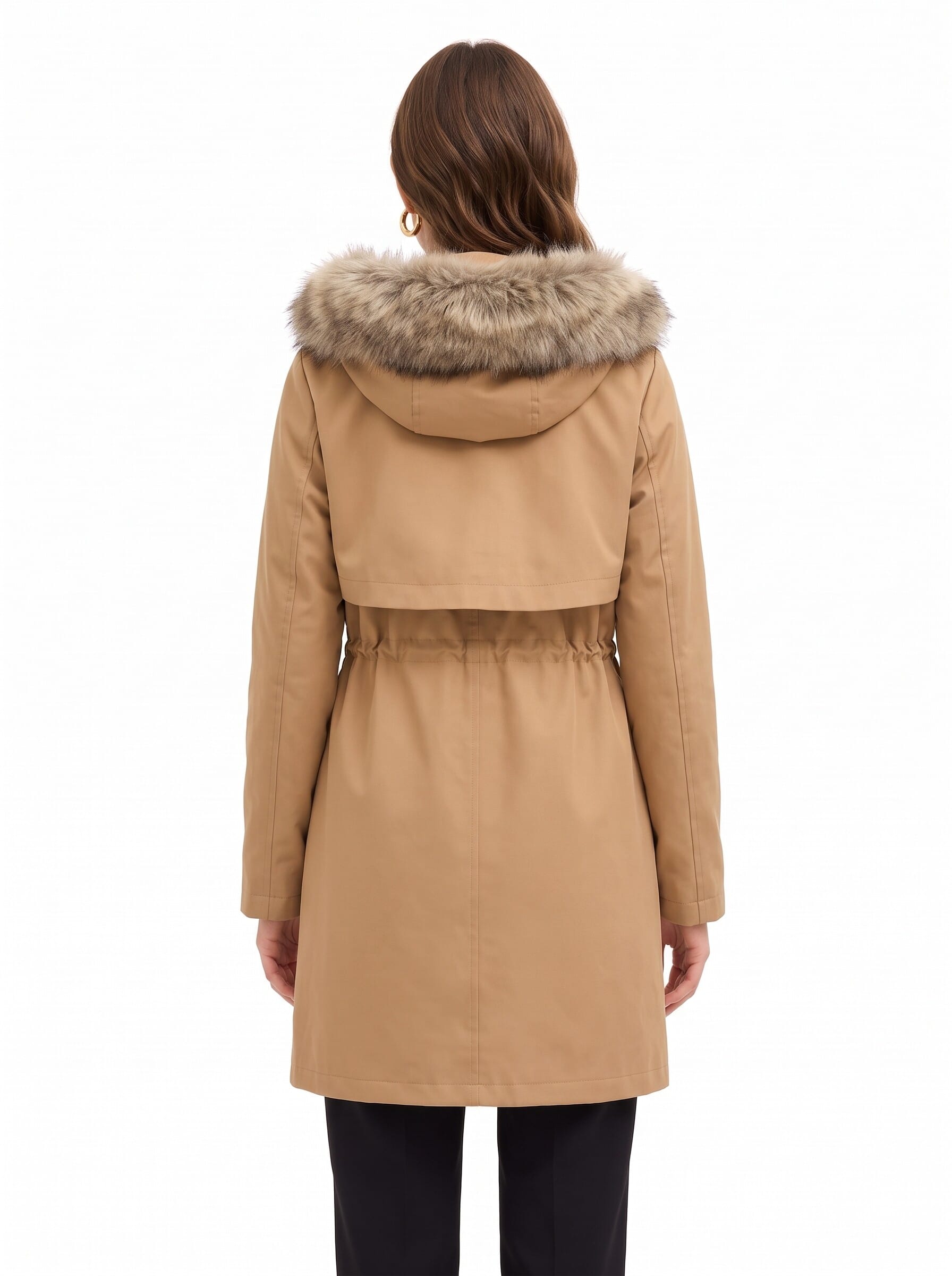 Parka Lungo Con Coulisse E Piumino Interno Removibile Rinascimento