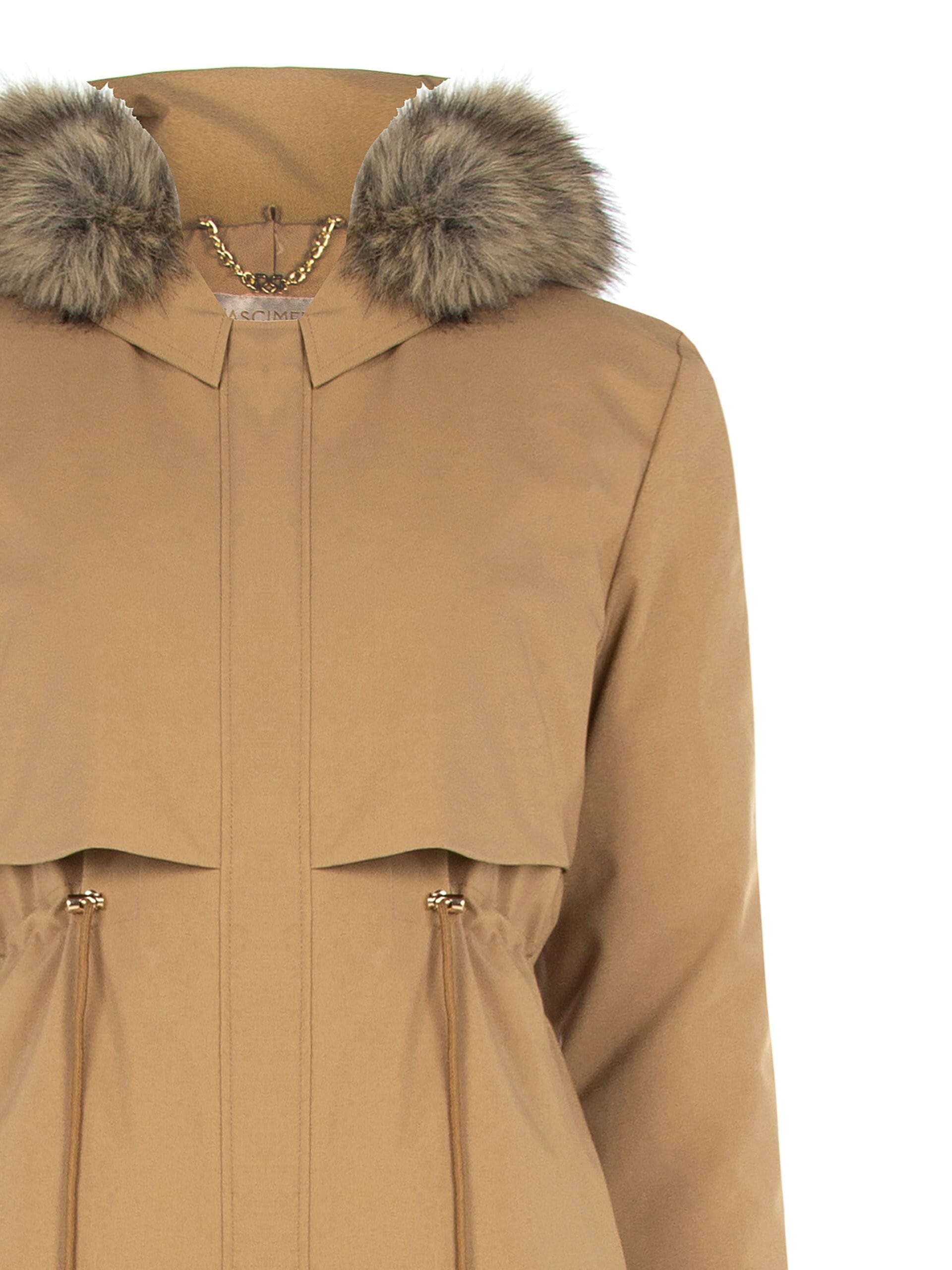 Parka Lungo Con Coulisse E Piumino Interno Removibile Rinascimento