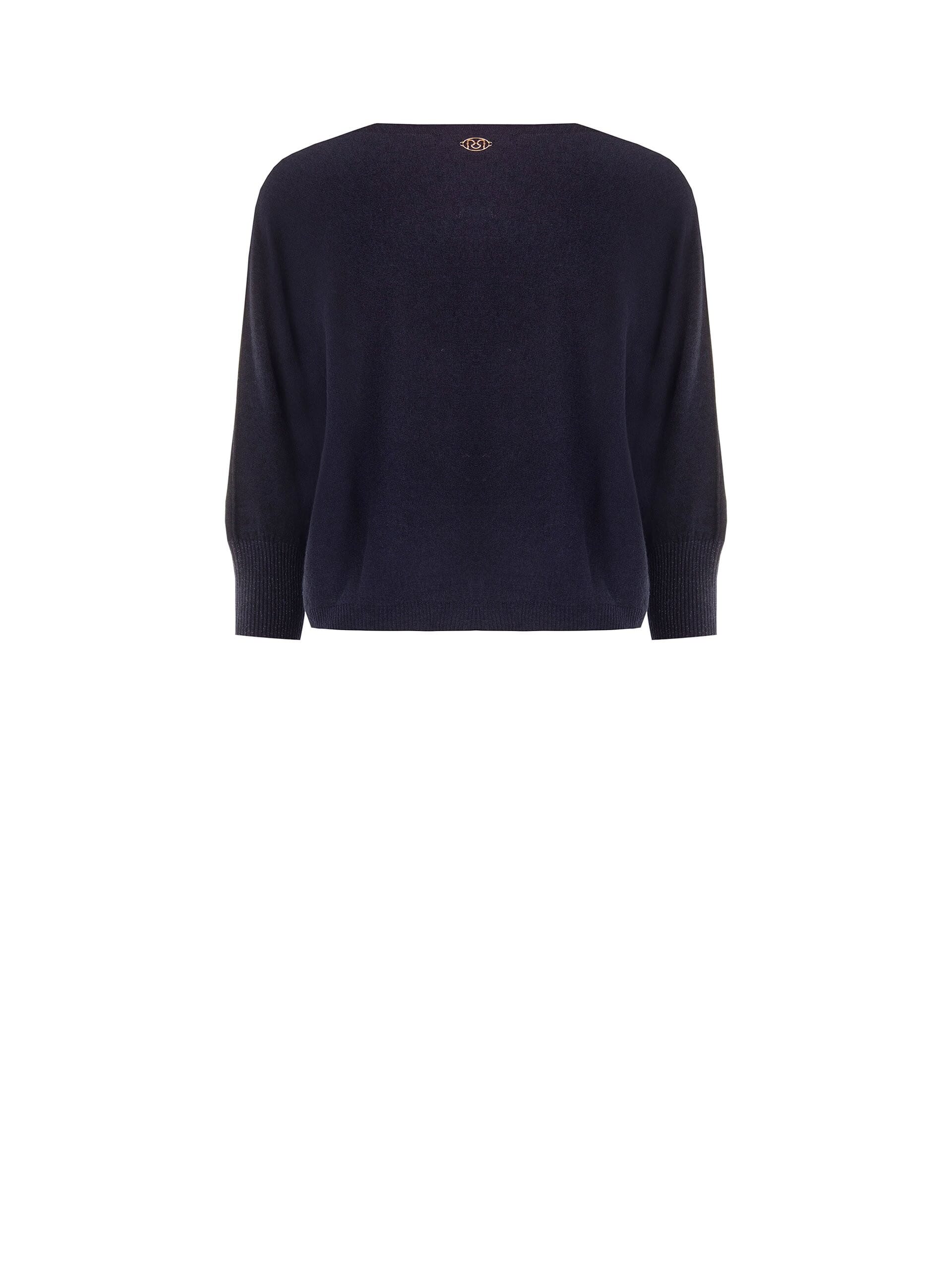 Rinascimento Oversized Viscose-Blend Jumper with Boat Neck