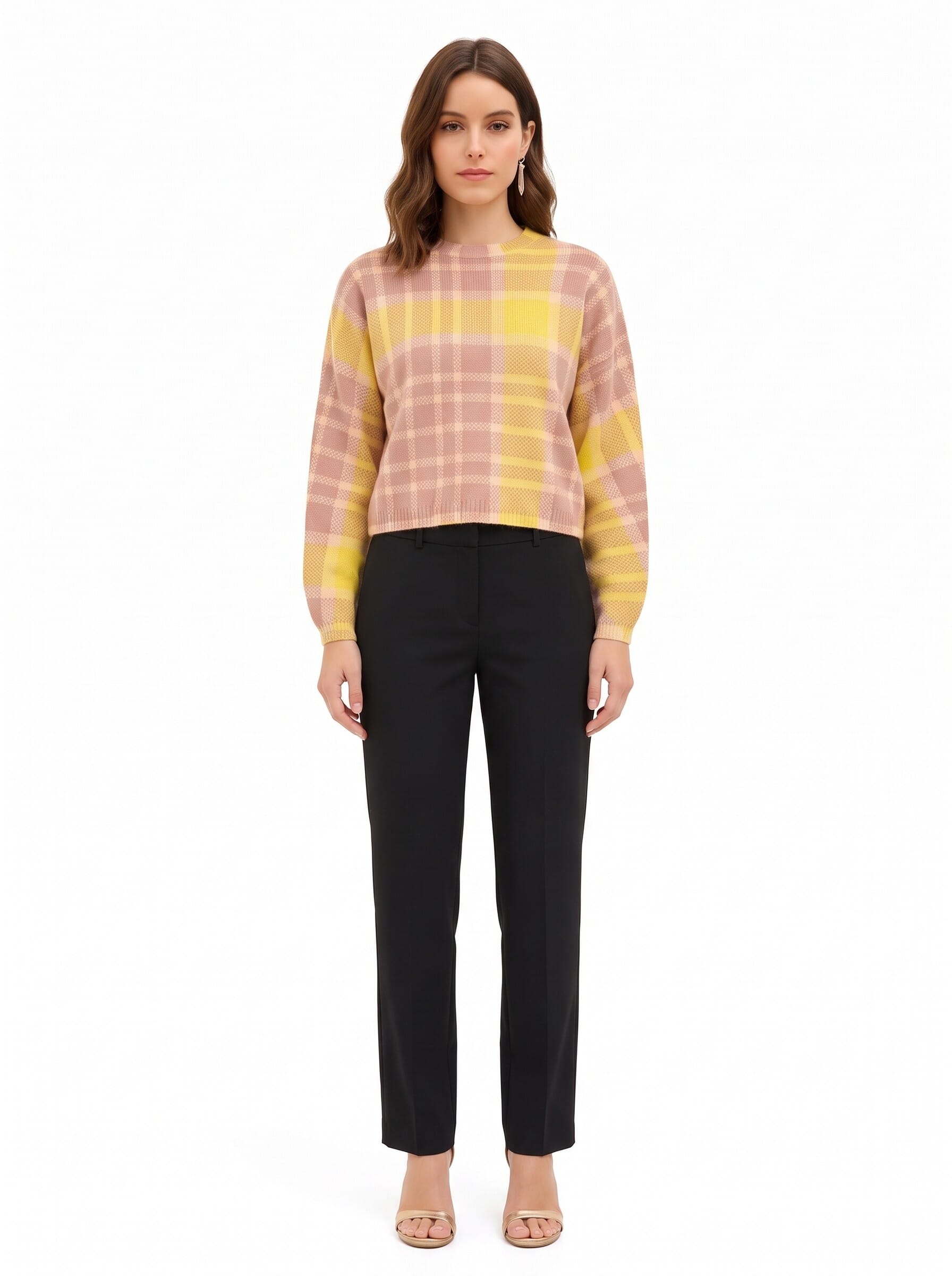 Rinascimento Checked Crew-Neck Jumper