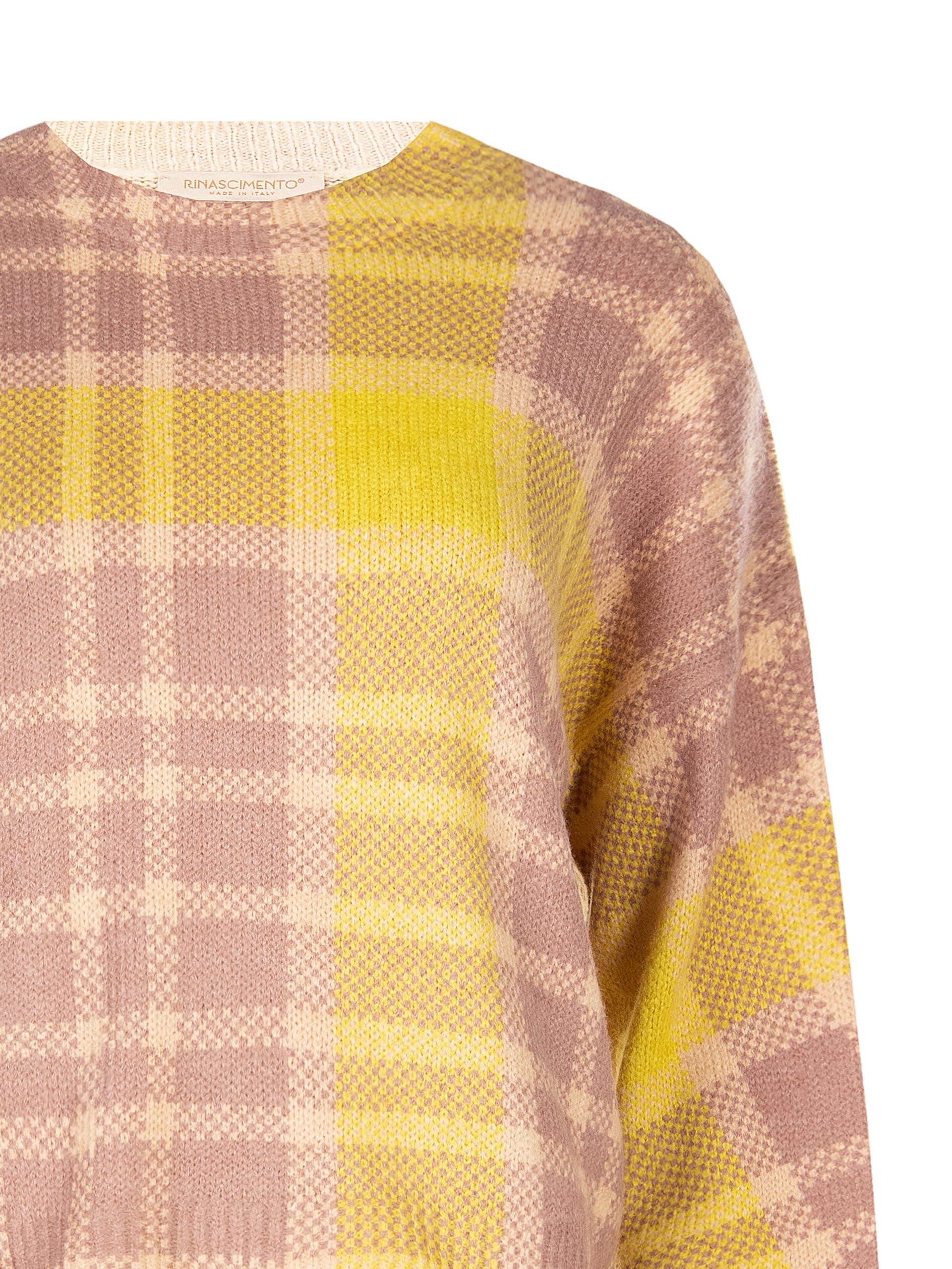 Rinascimento Checked Crew-Neck Jumper