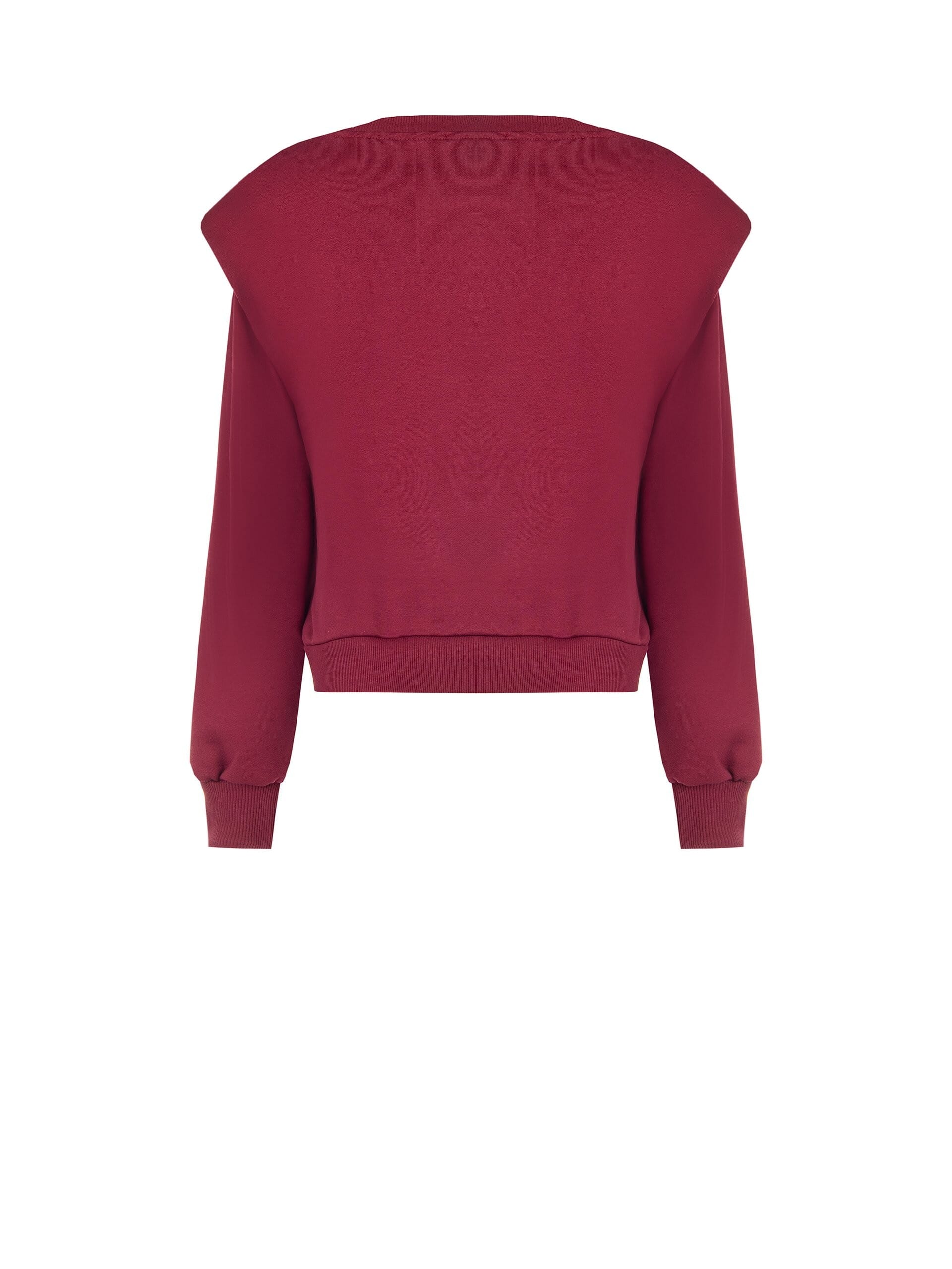 Rinascimento Oversized Cotton Sweatshirt with Removable Pearl Necklace