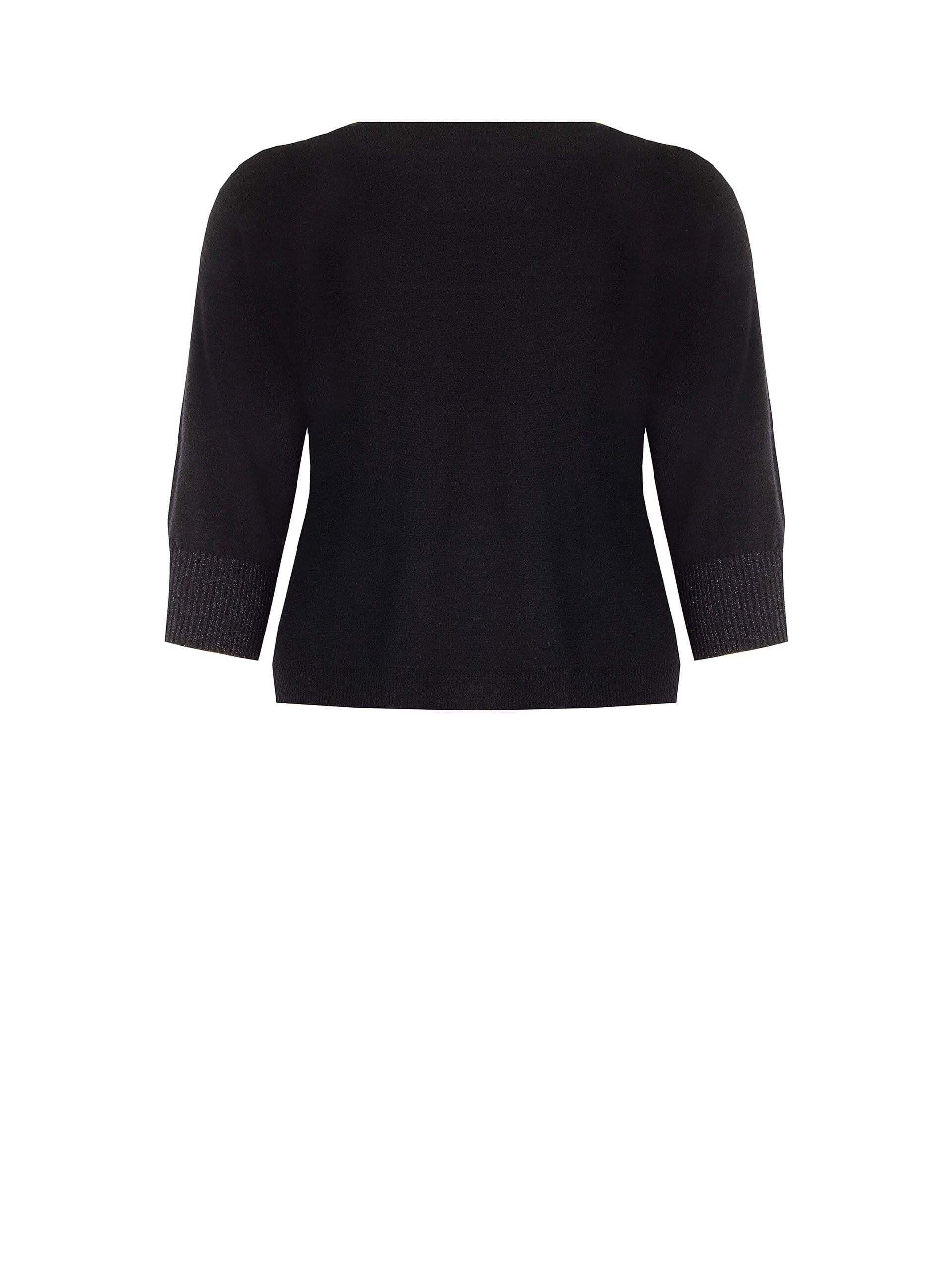 Curvy Fitted Jumper with Lurex on the Cuffs – Rinascimento Curvy