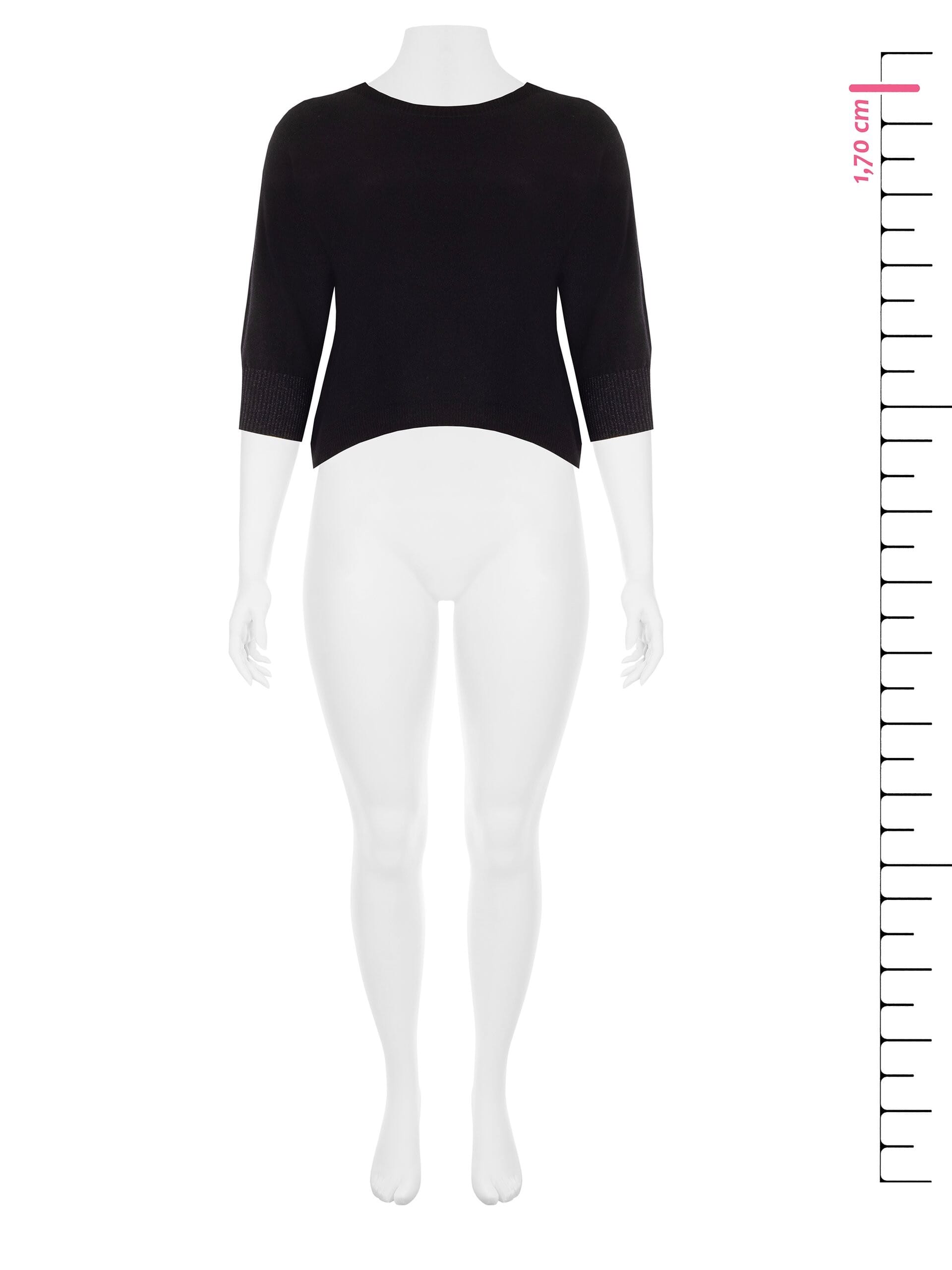 Curvy Fitted Jumper with Lurex on the Cuffs – Rinascimento Curvy
