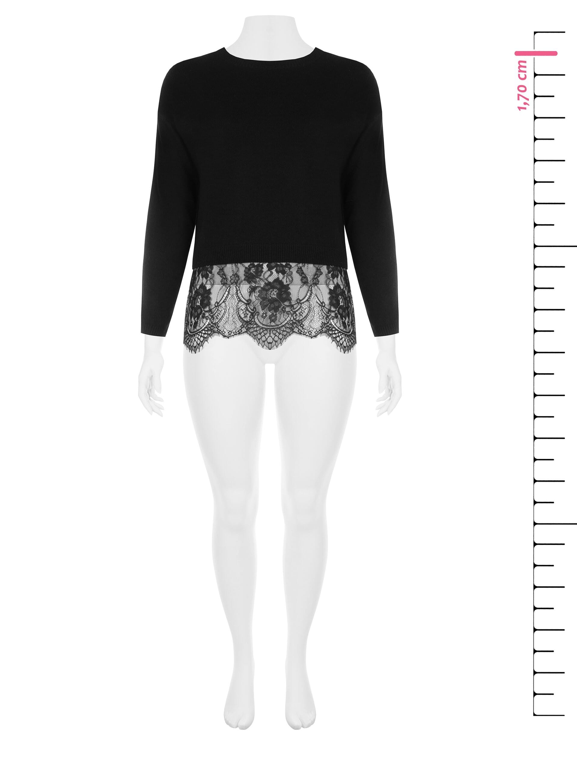 Curvy Crop Jumper with Floral Lace Hem – Rinascimento Curvy