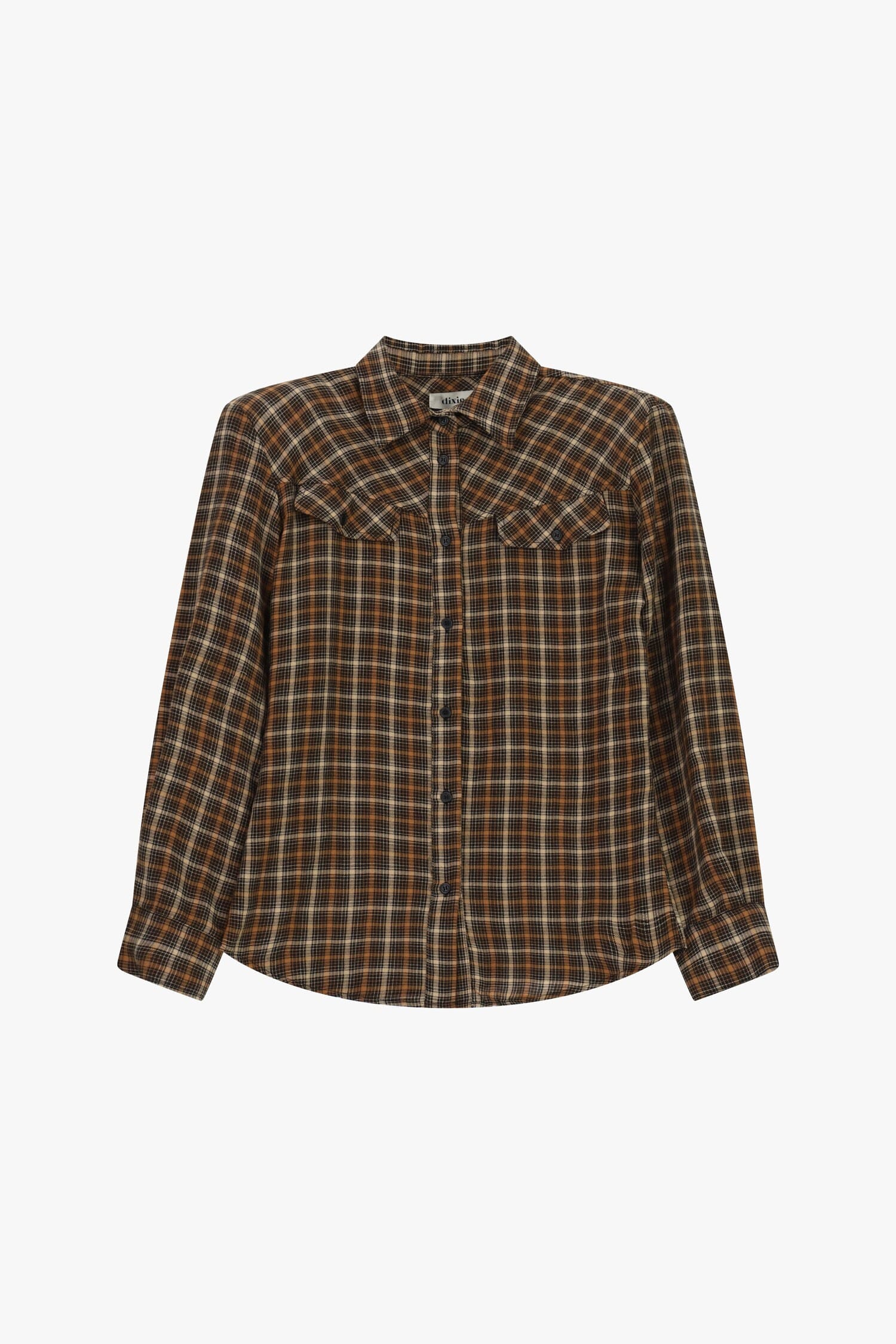 Checked Shirt with Western Motif and Dixie Pockets