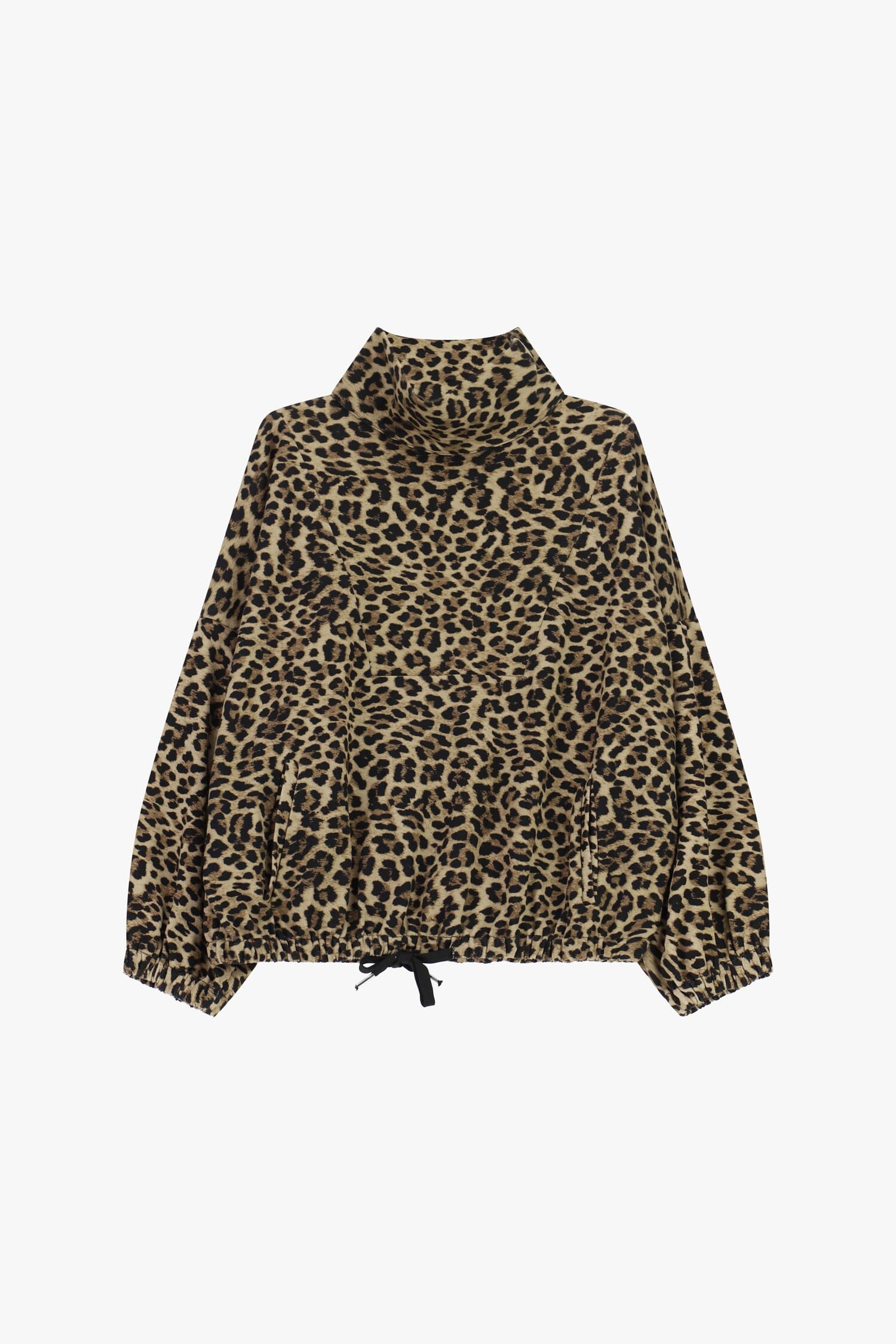 Dixie Animal-Print High-Necked Drawstring Top