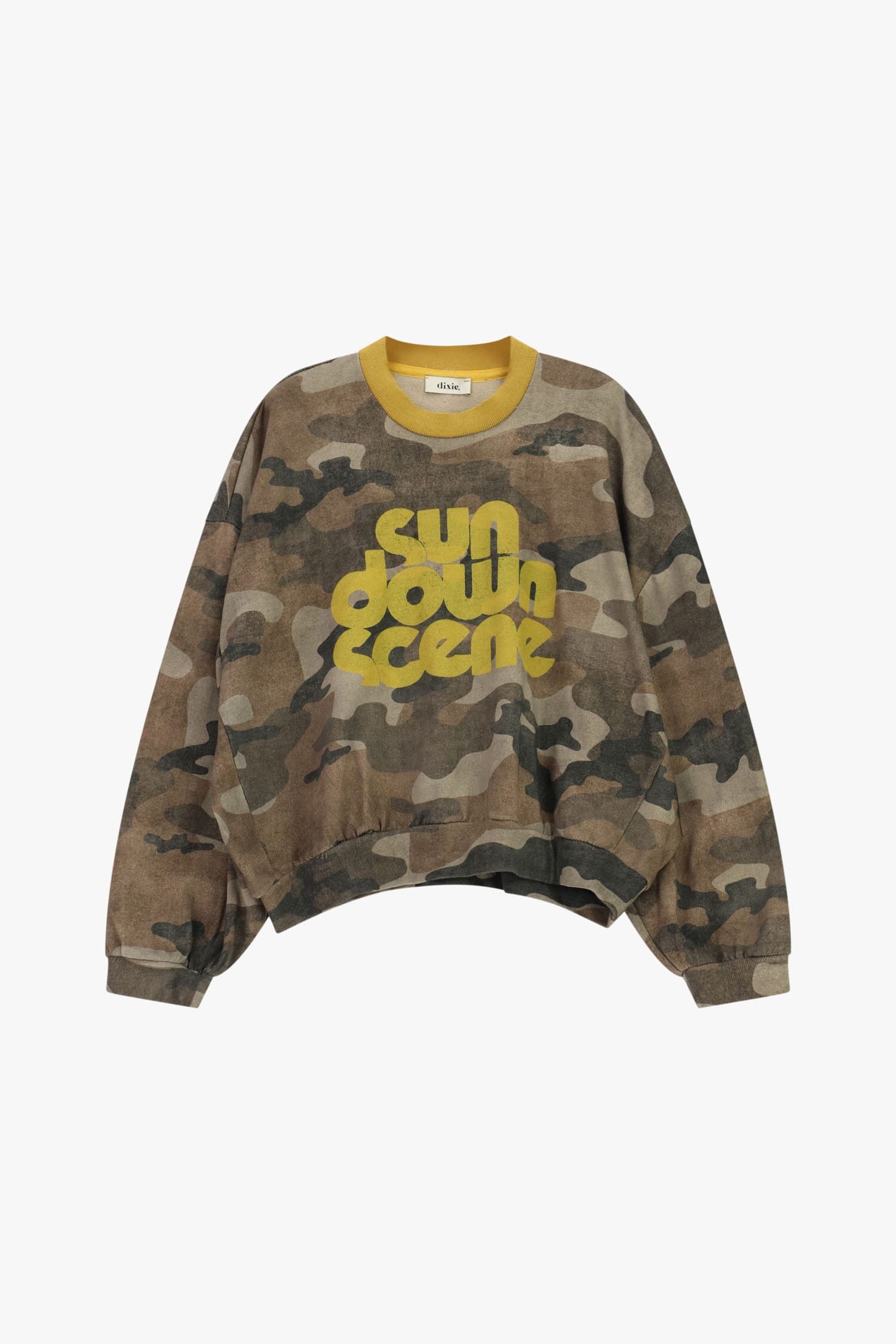 Dixie Graphic Print Camouflage Crew-neck Sweatshirt