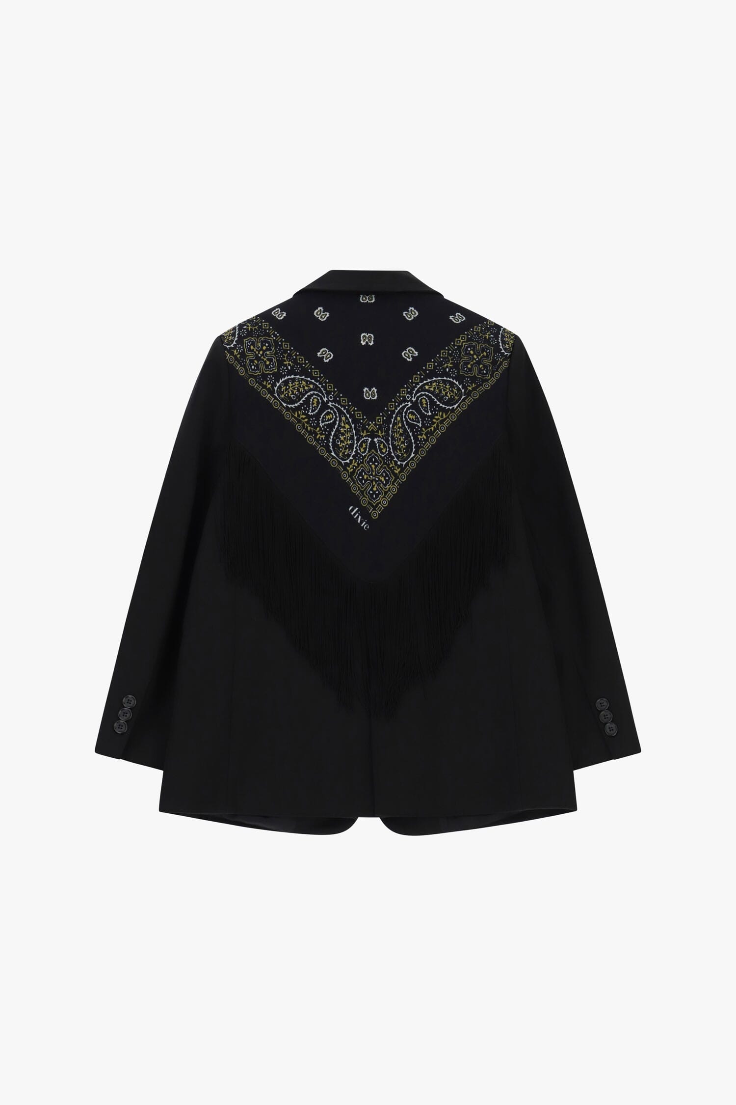 Blazer Dixie avec dos en bandana et franges décoratives