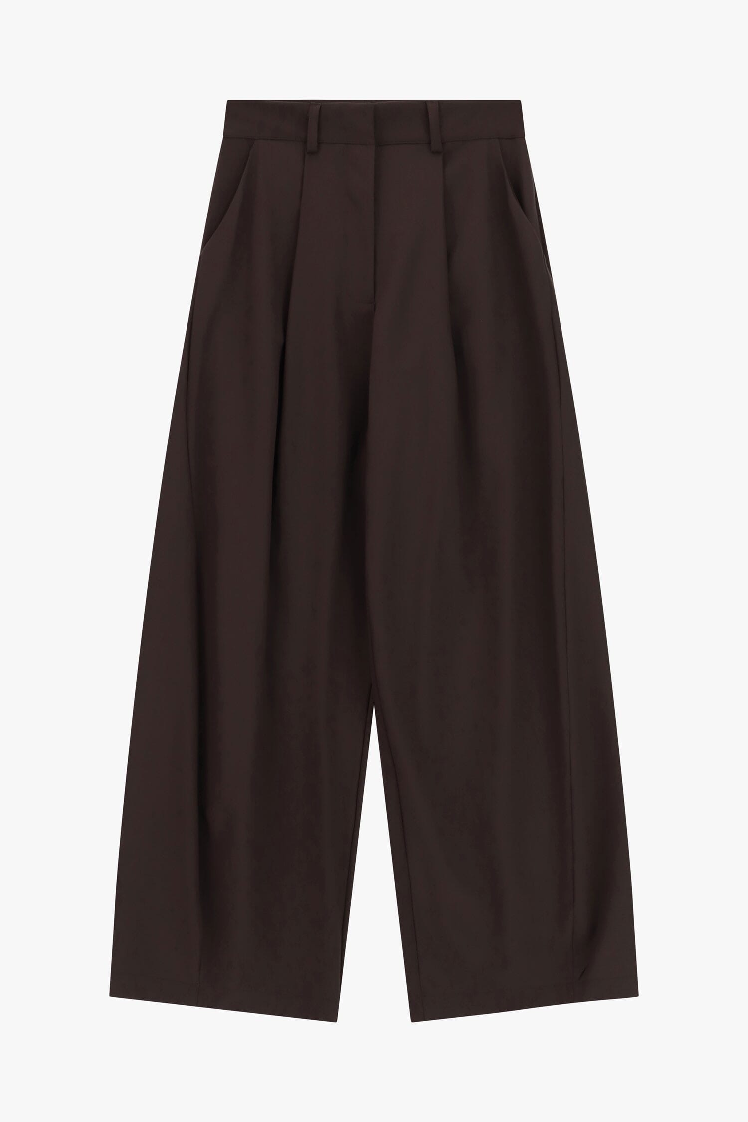 Dixie Cropped Palazzo Trousers with Front Pleats