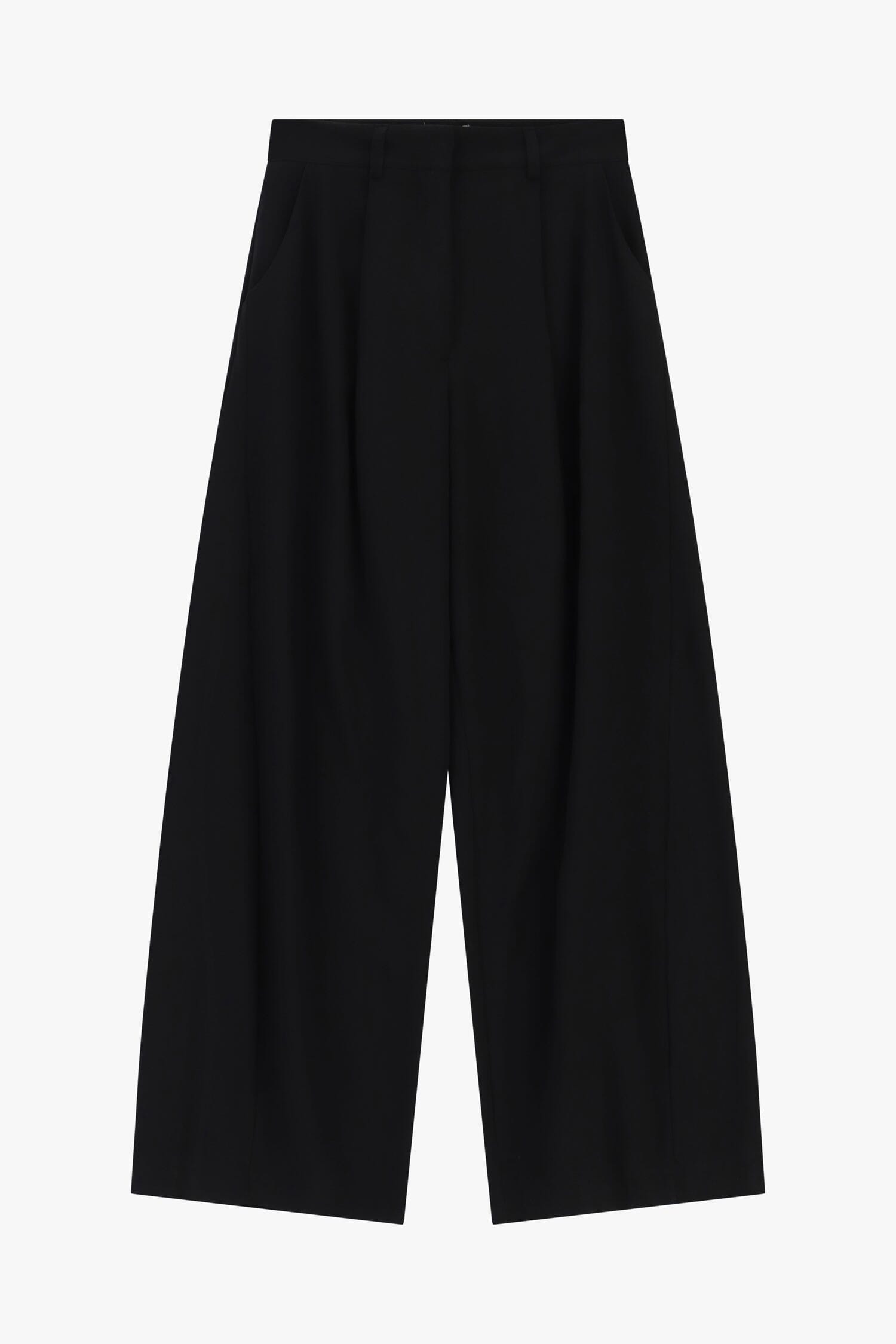 Dixie Cropped Palazzo Trousers with Front Pleats
