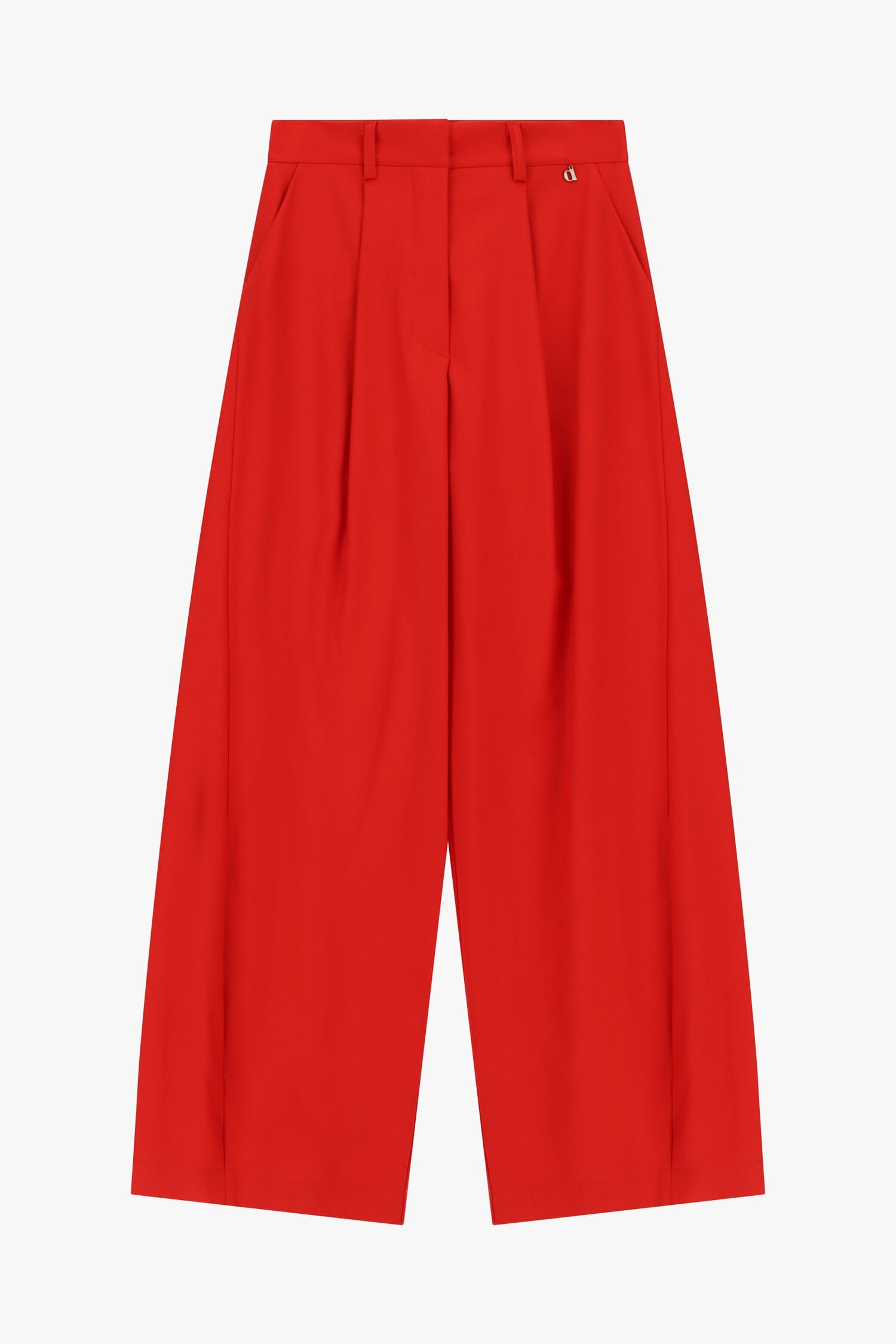 Dixie Loose-Fit Palazzo Trousers with a Regular Waist and Pleats