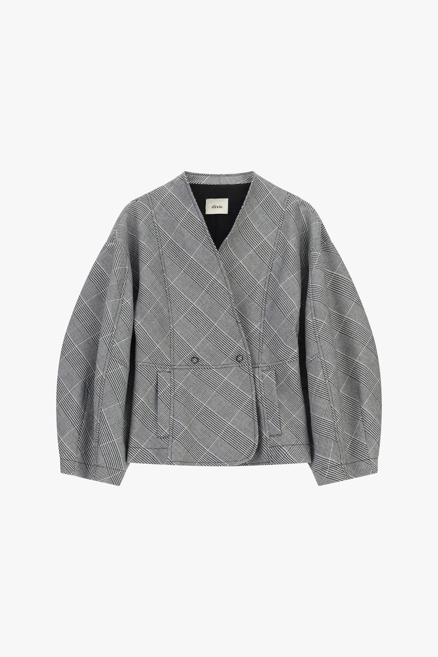 Veste matelassée à carreaux avec fermeture croisée Dixie