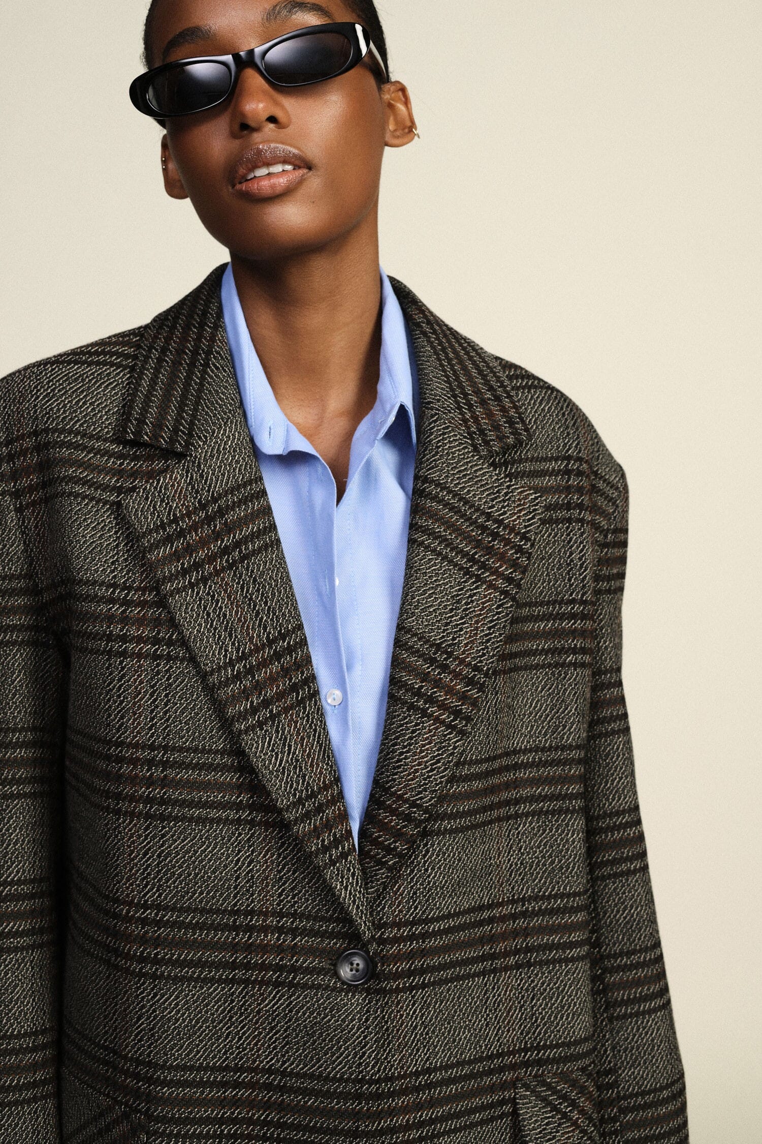 Blazer A Quadri Con Frange Decorative Dixie