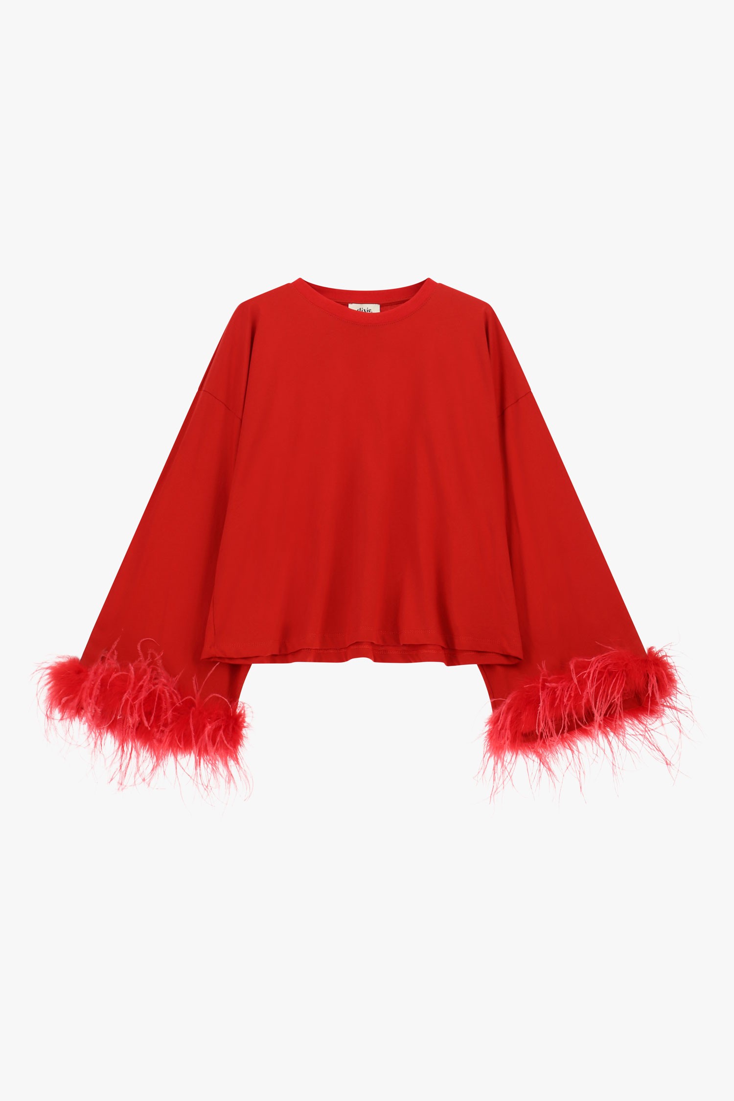 Dixie Long-Sleeved Jumper with Feather Cuffs