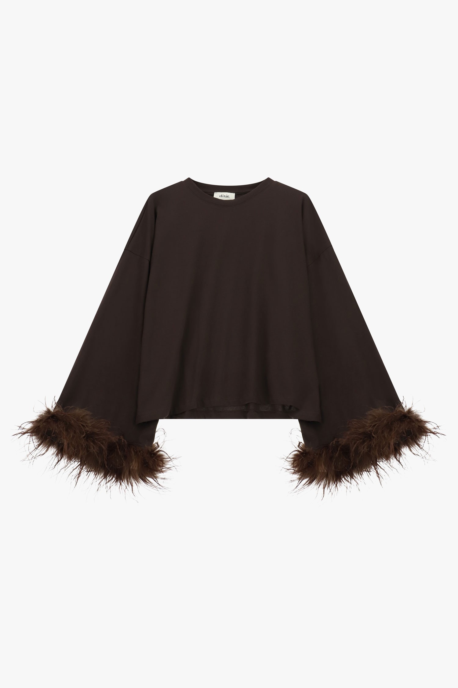 Dixie Long-Sleeved Jumper with Feather Cuffs