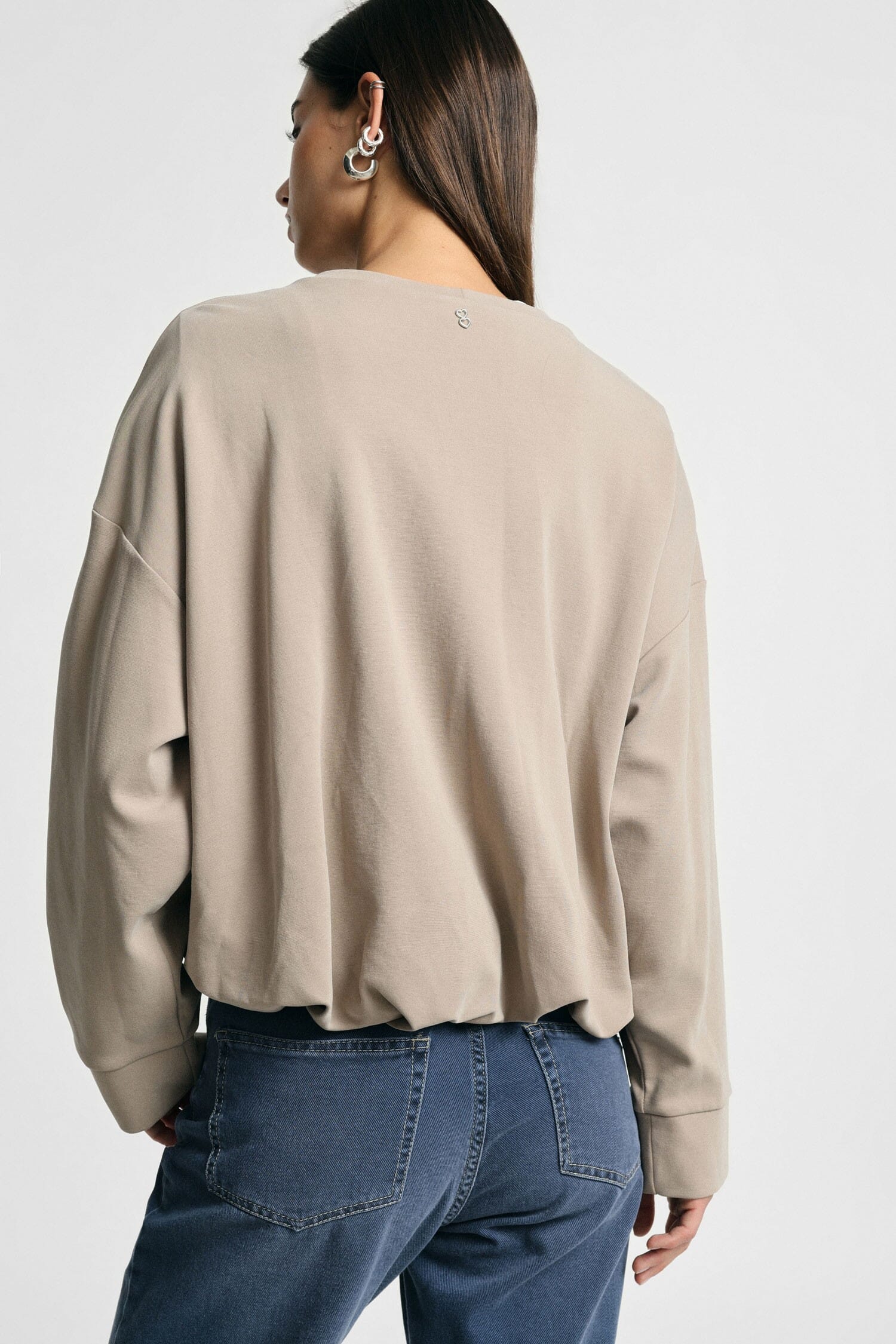 Cropped Sweatshirt with ‘NY 1993 Please’ Print on the Front