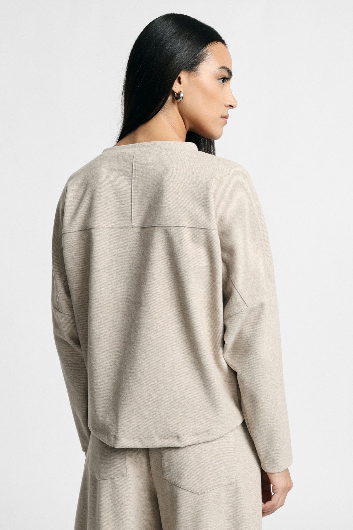 Please Long-Sleeved Crew-Neck Top